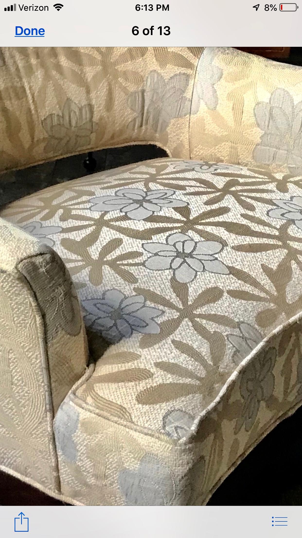 Mid-Century Modern Pair of Lounge Chairs, Original Modernist Fabric