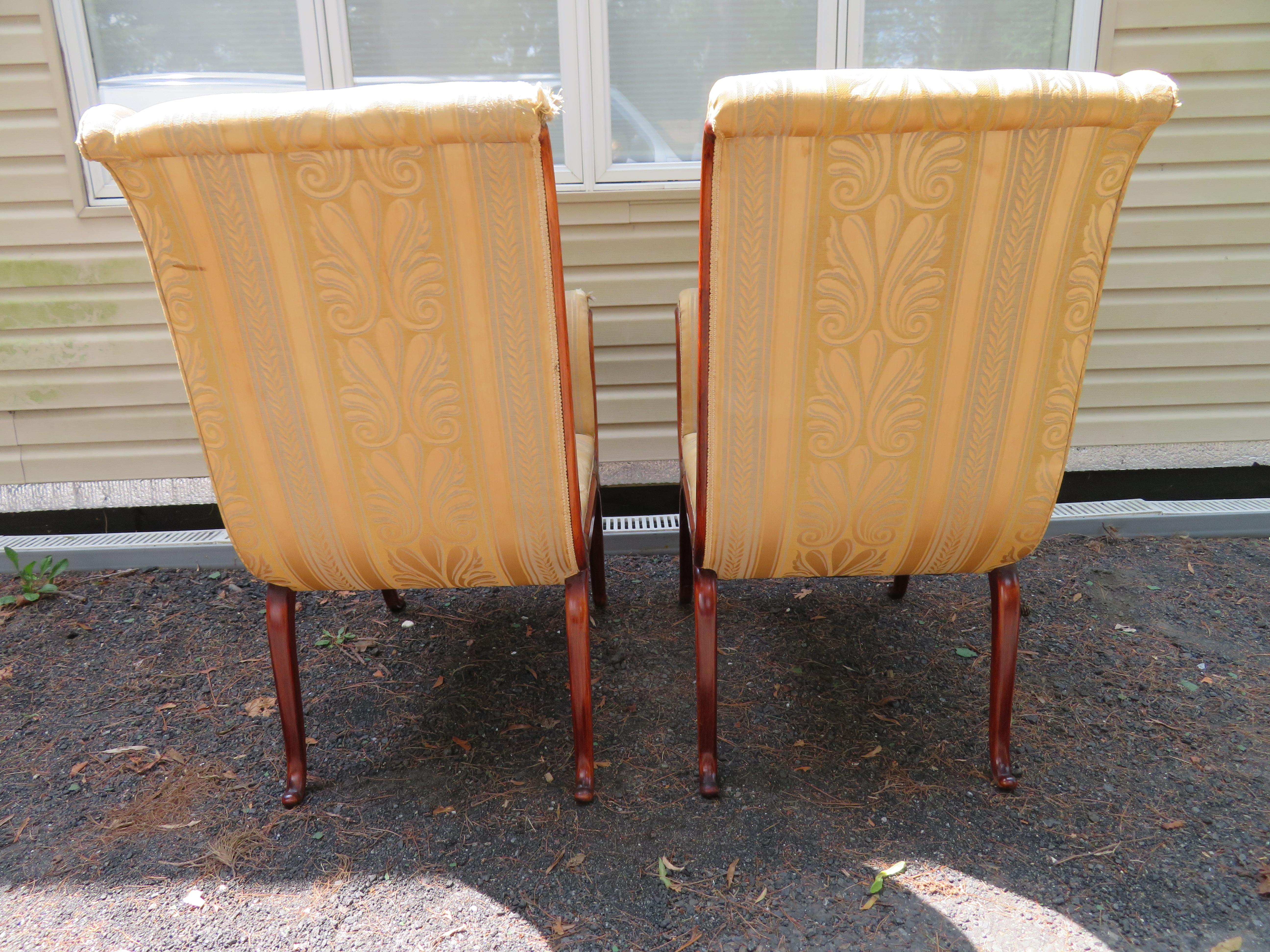 Impresionantes Sillones Altos Bajos Hollywood Regency Izquierda Derecha Regencia de Hollywood en venta