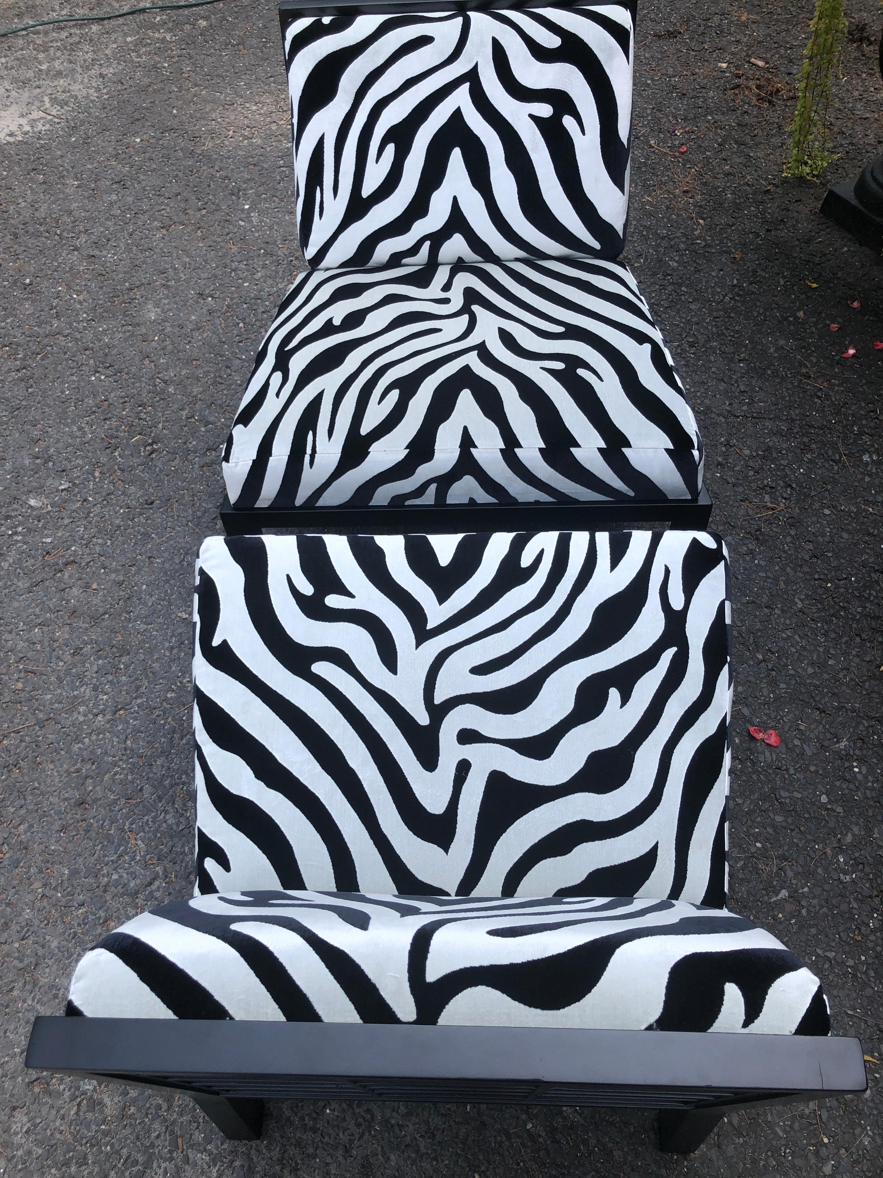 Américain Superbe paire de chaises pantoufles Michael Taylor Baker mi-siècle moderne  en vente