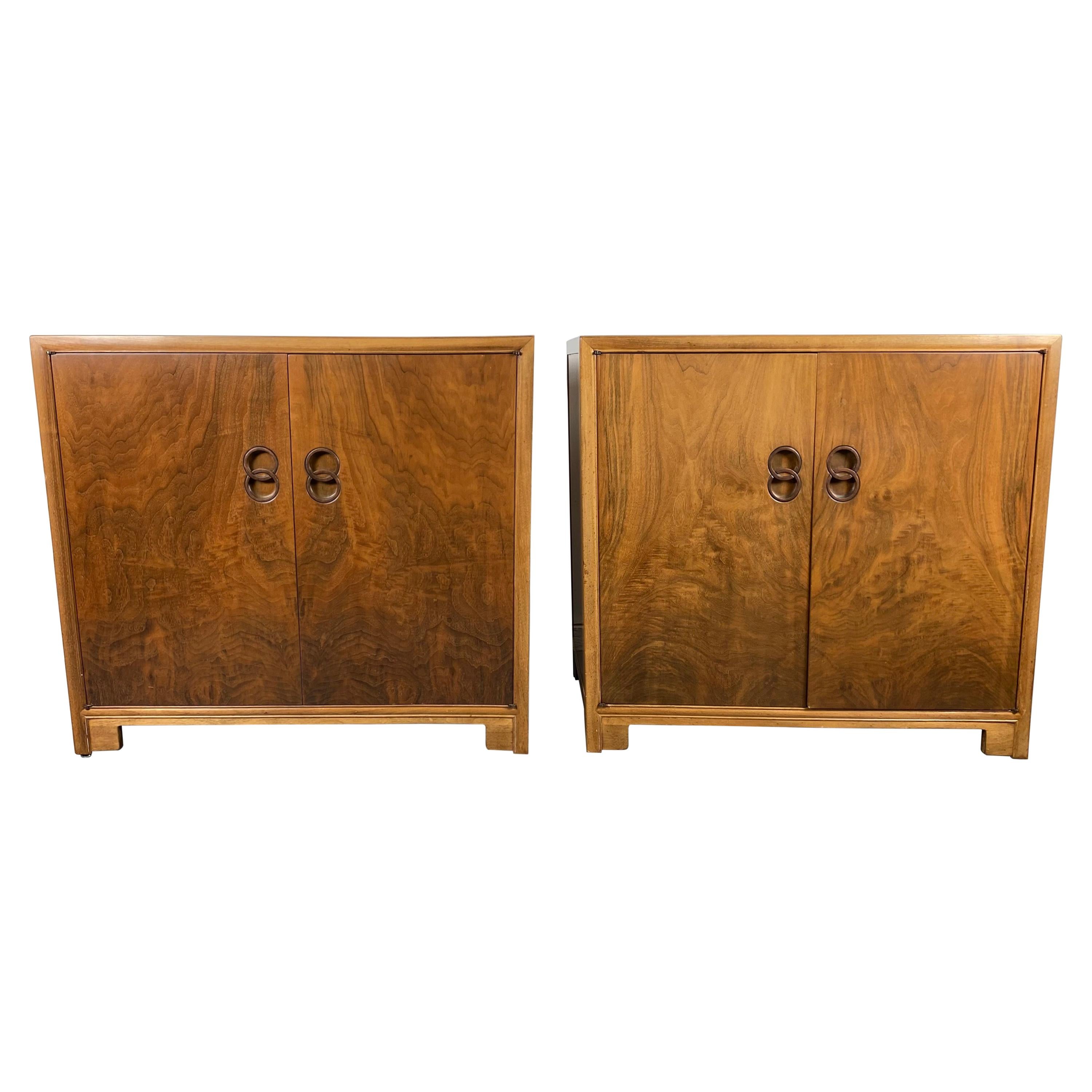 Stunning Pair Modernist Chests by Michael Taylor for Baker, Far East Collection