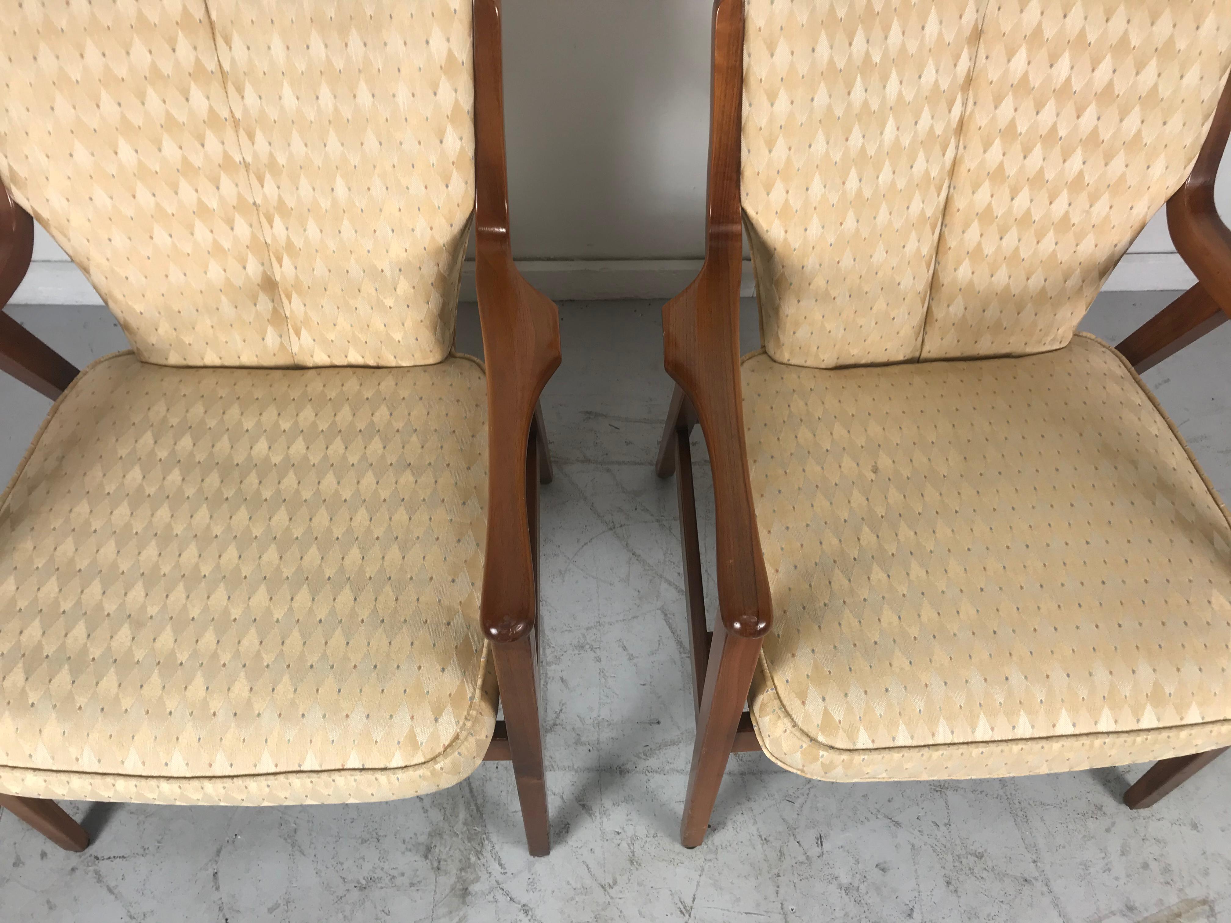 20th Century Stunning Pair of Modernist Lounge Chairs by Gunlocke, Manner of Finn Juhl