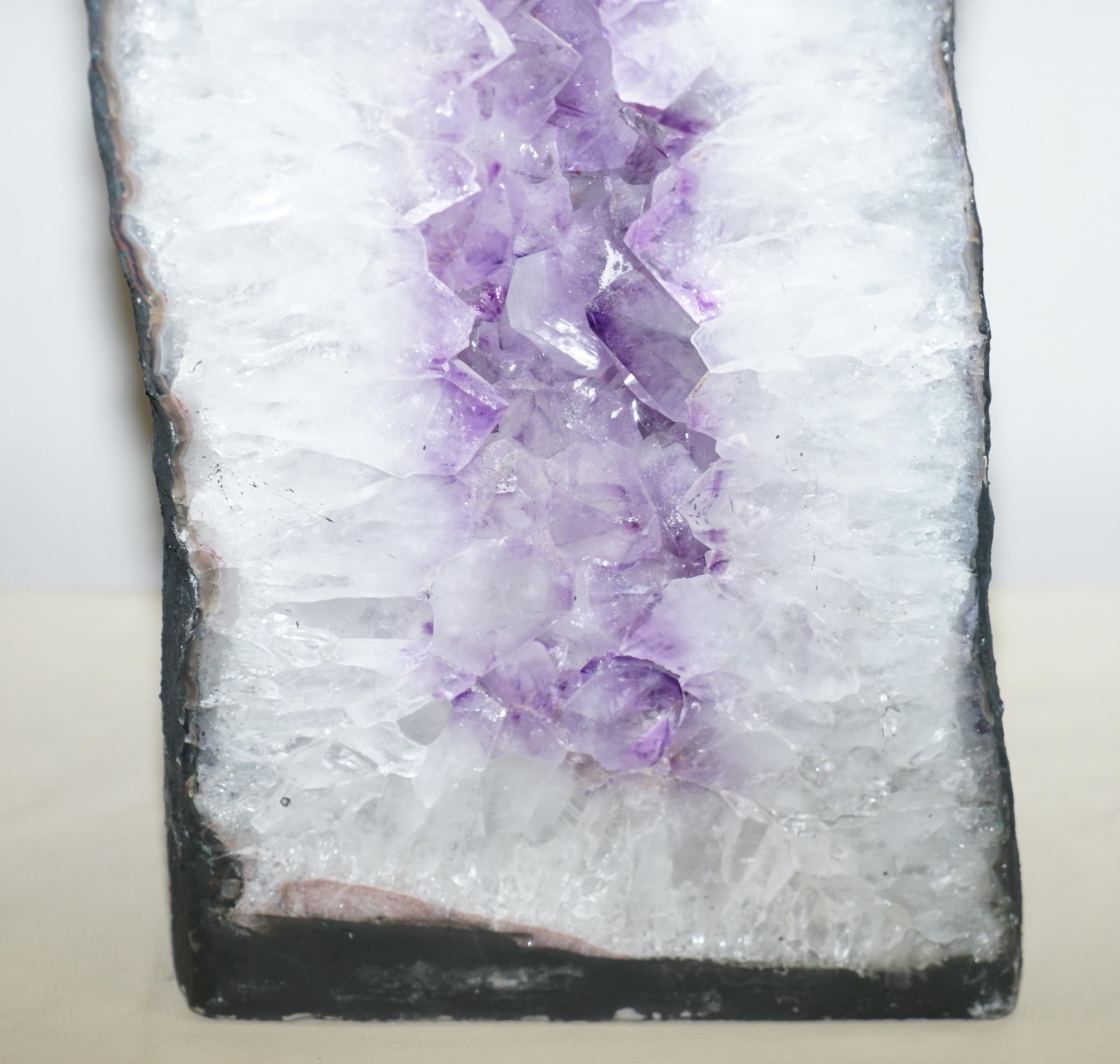 Stunning Pair of 120KG Amethyst Crystal Geodes Very Large Relieves Stress Strain 5