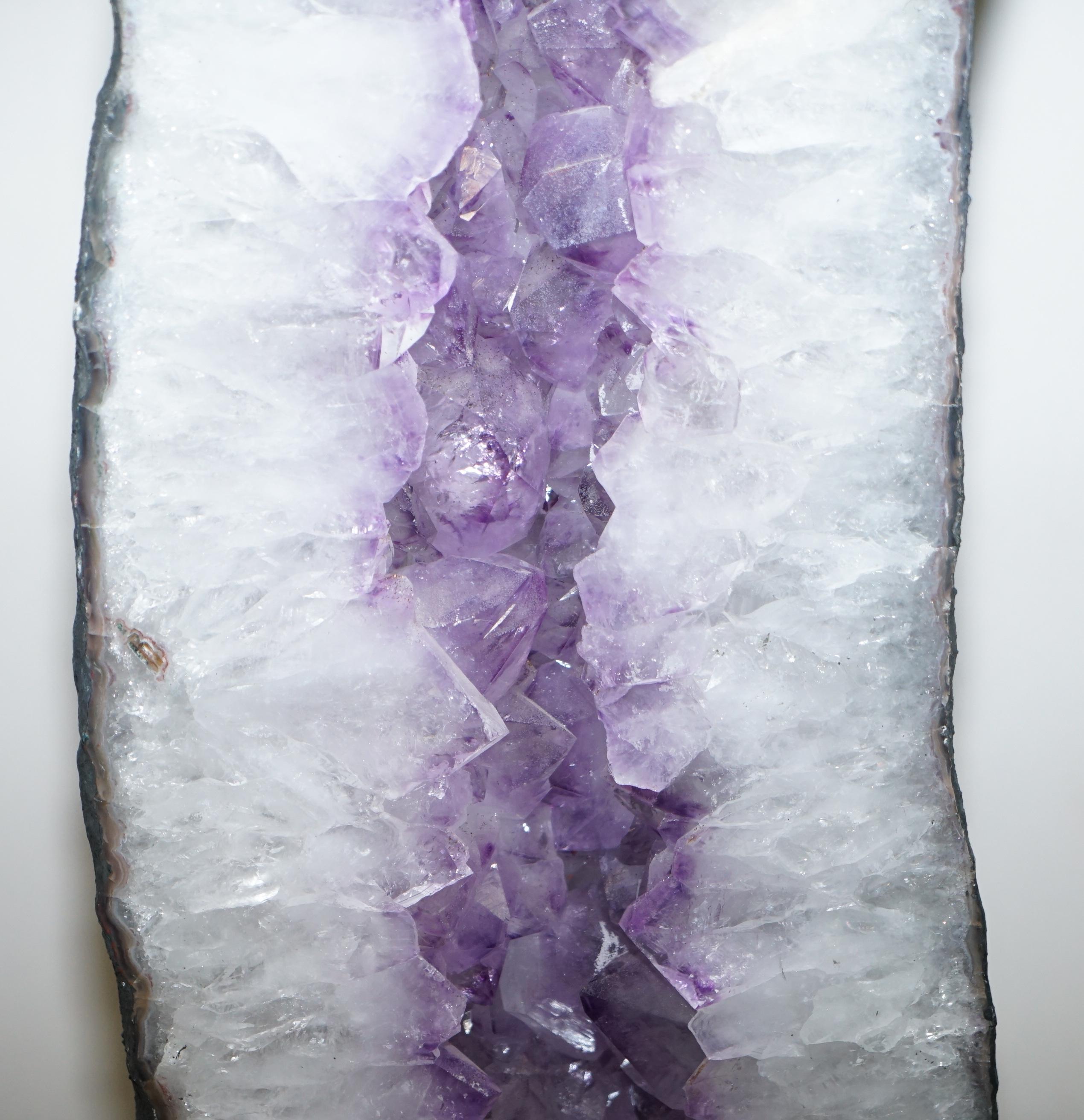Stunning Pair of 120KG Amethyst Crystal Geodes Very Large Relieves Stress Strain 6