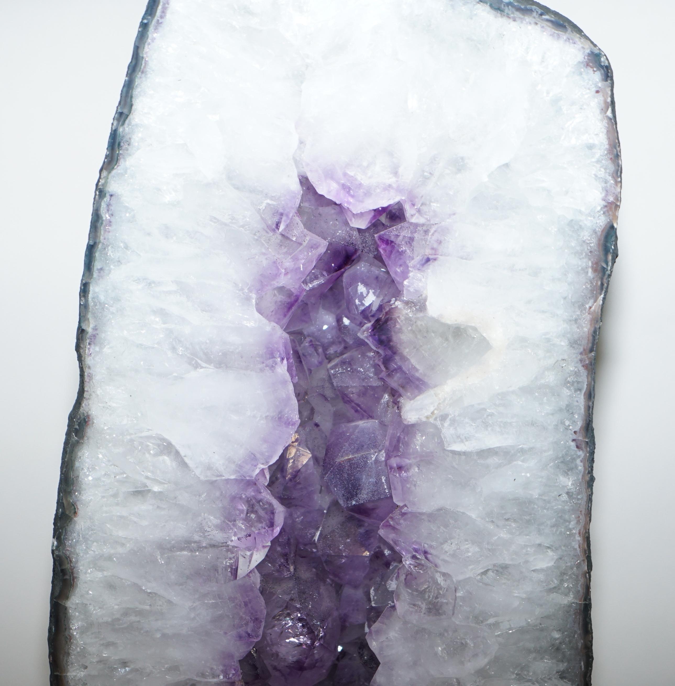 Stunning Pair of 120KG Amethyst Crystal Geodes Very Large Relieves Stress Strain 7