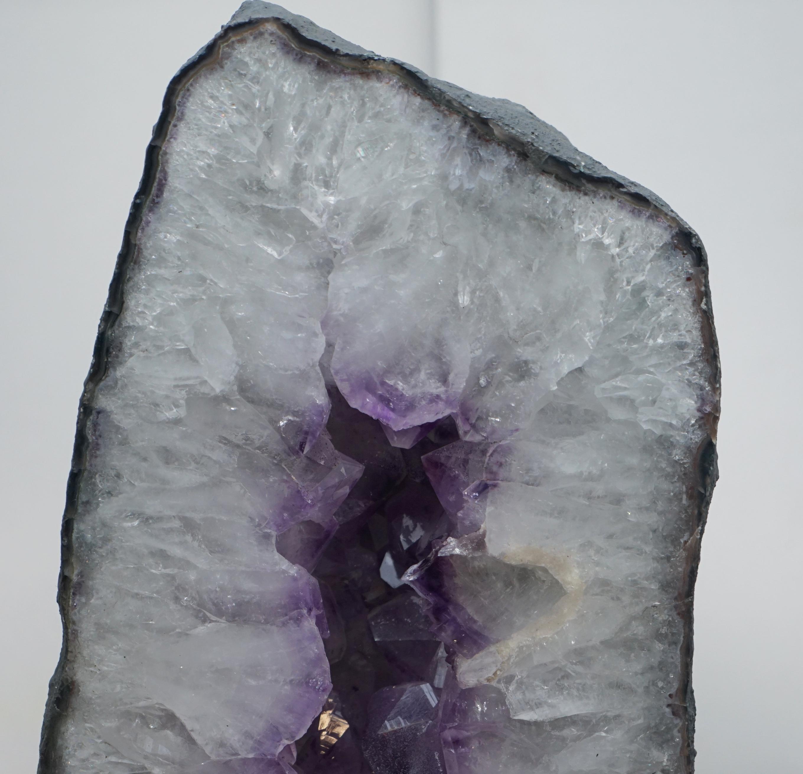 Stunning Pair of 120KG Amethyst Crystal Geodes Very Large Relieves Stress Strain 8