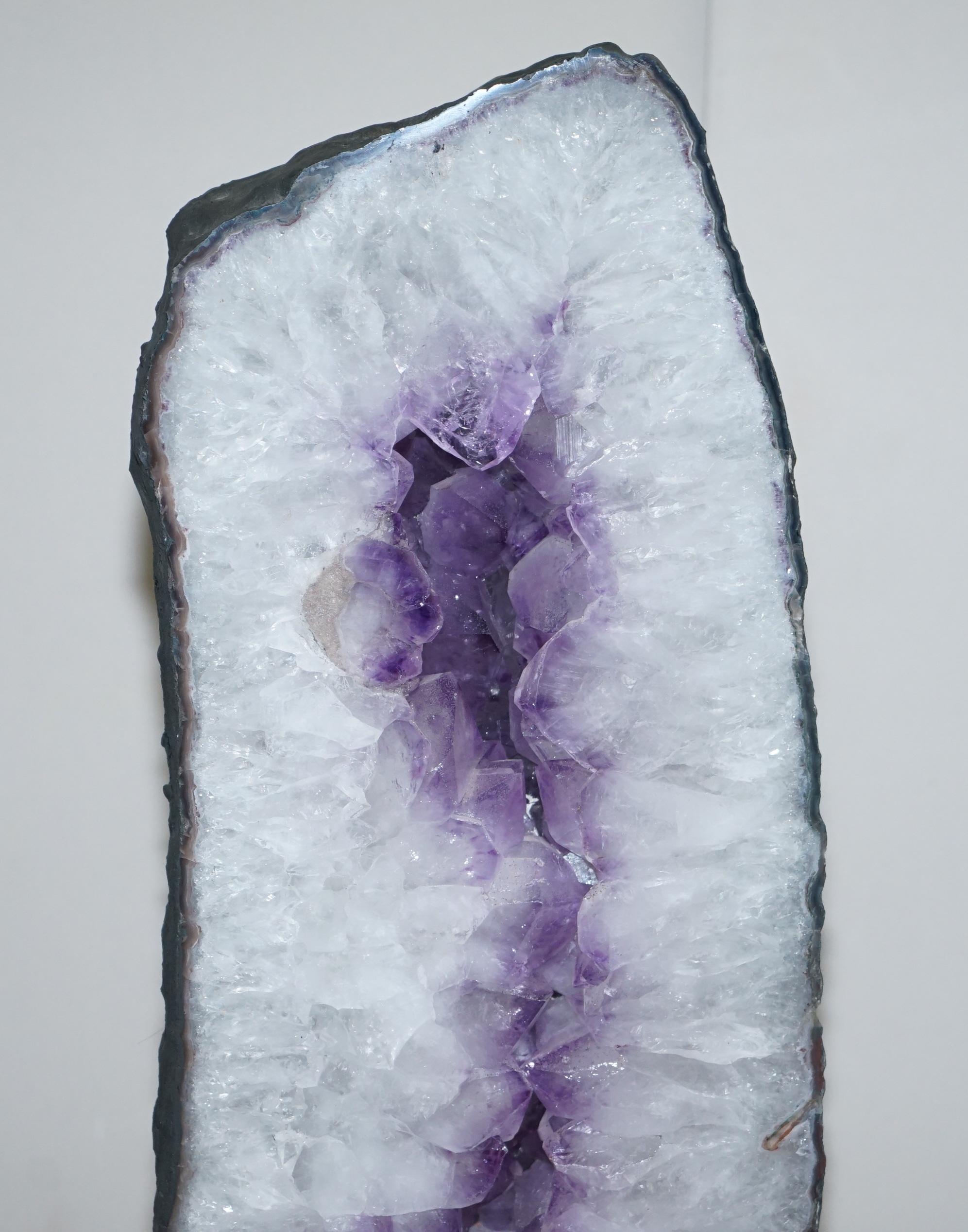 Other Stunning Pair of 120KG Amethyst Crystal Geodes Very Large Relieves Stress Strain