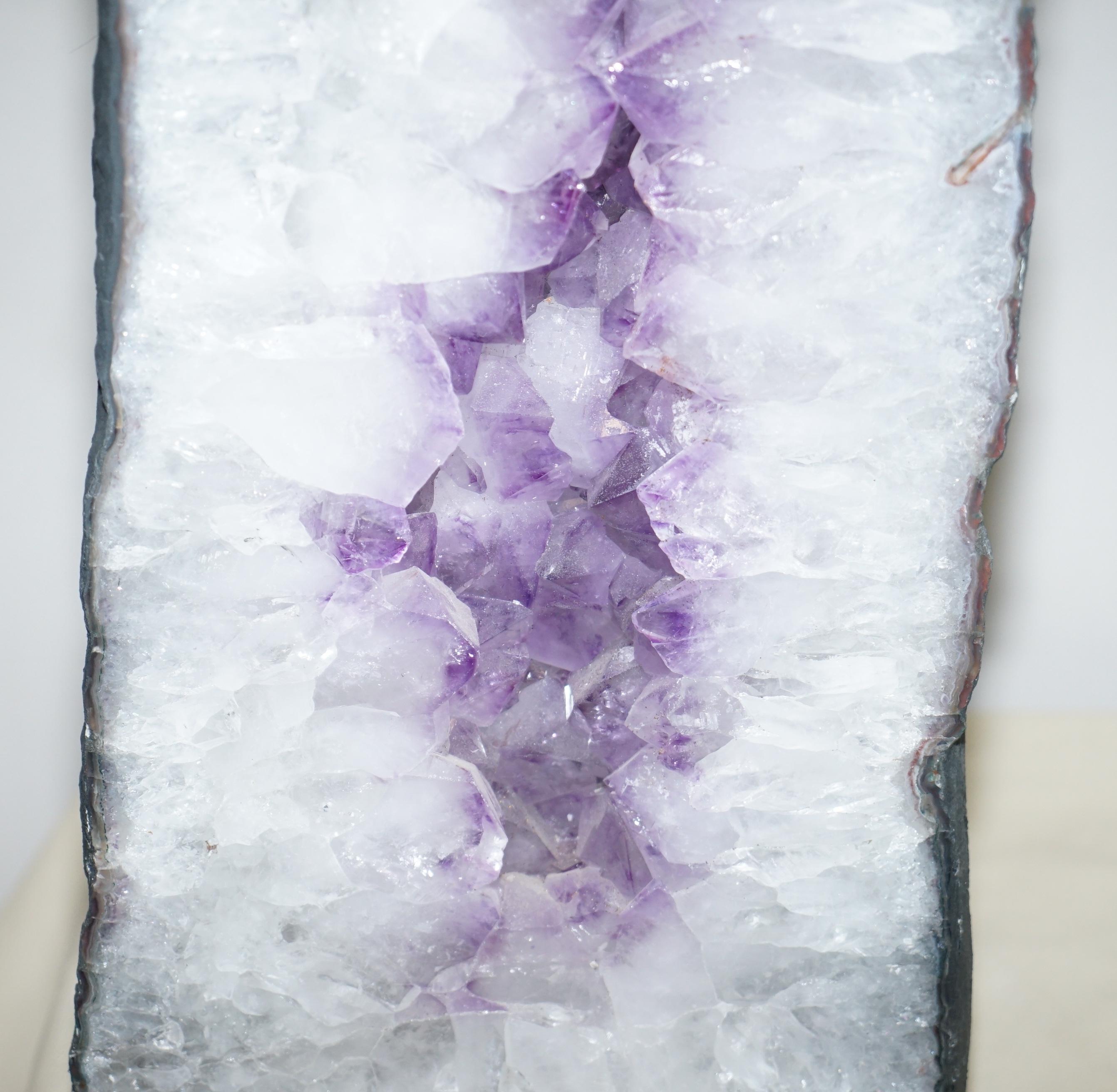 18th Century and Earlier Stunning Pair of 120KG Amethyst Crystal Geodes Very Large Relieves Stress Strain