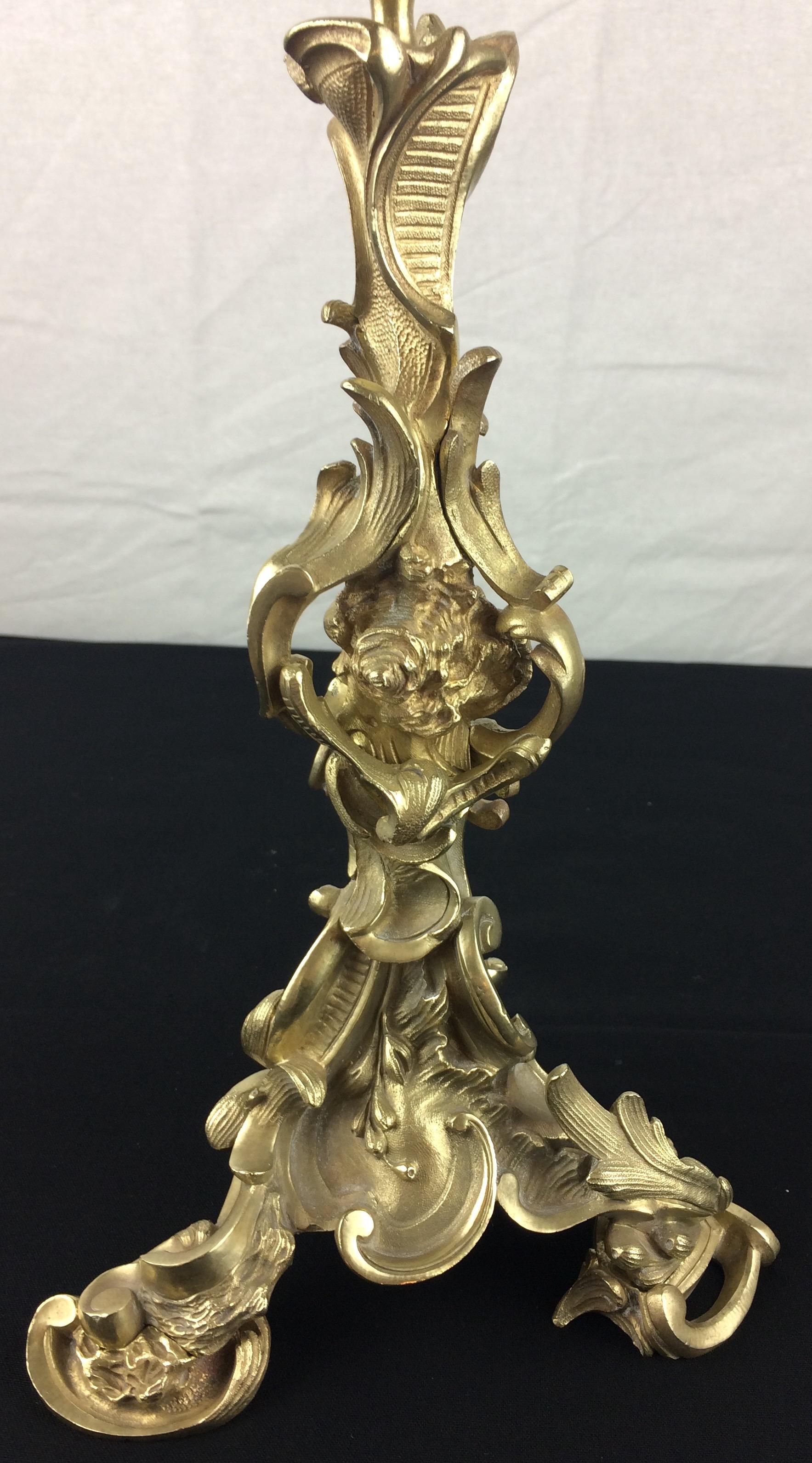 Very Fine Pair of 19th Century French Gilt Bronze Candelabras by Victor Raulin For Sale 1