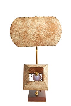 Stunning Pair of American Book-Matched, Twin-Shaded Console Lamps by Majestic