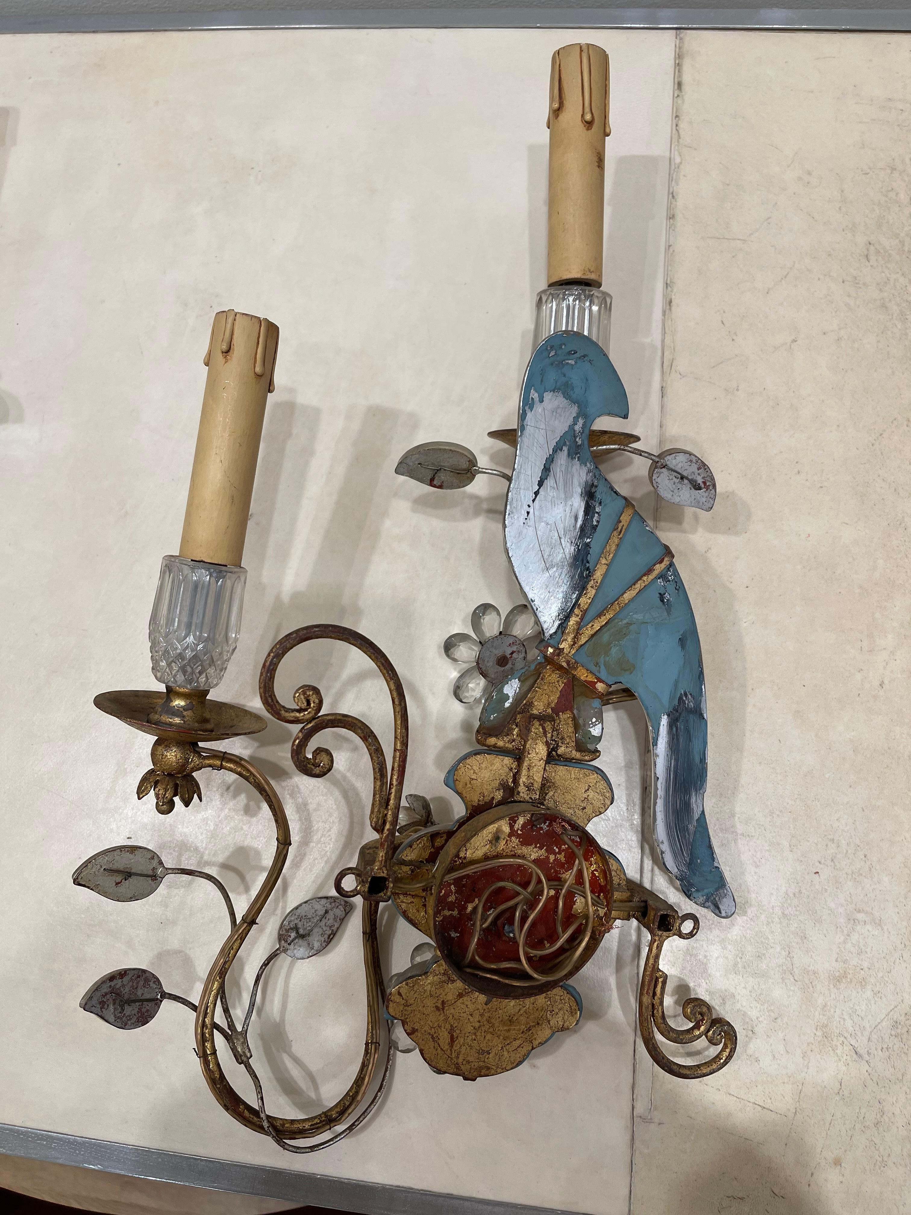 Stunning Pair of Ancient Sconces by Maison Baguès, Art Déco, France For Sale 5