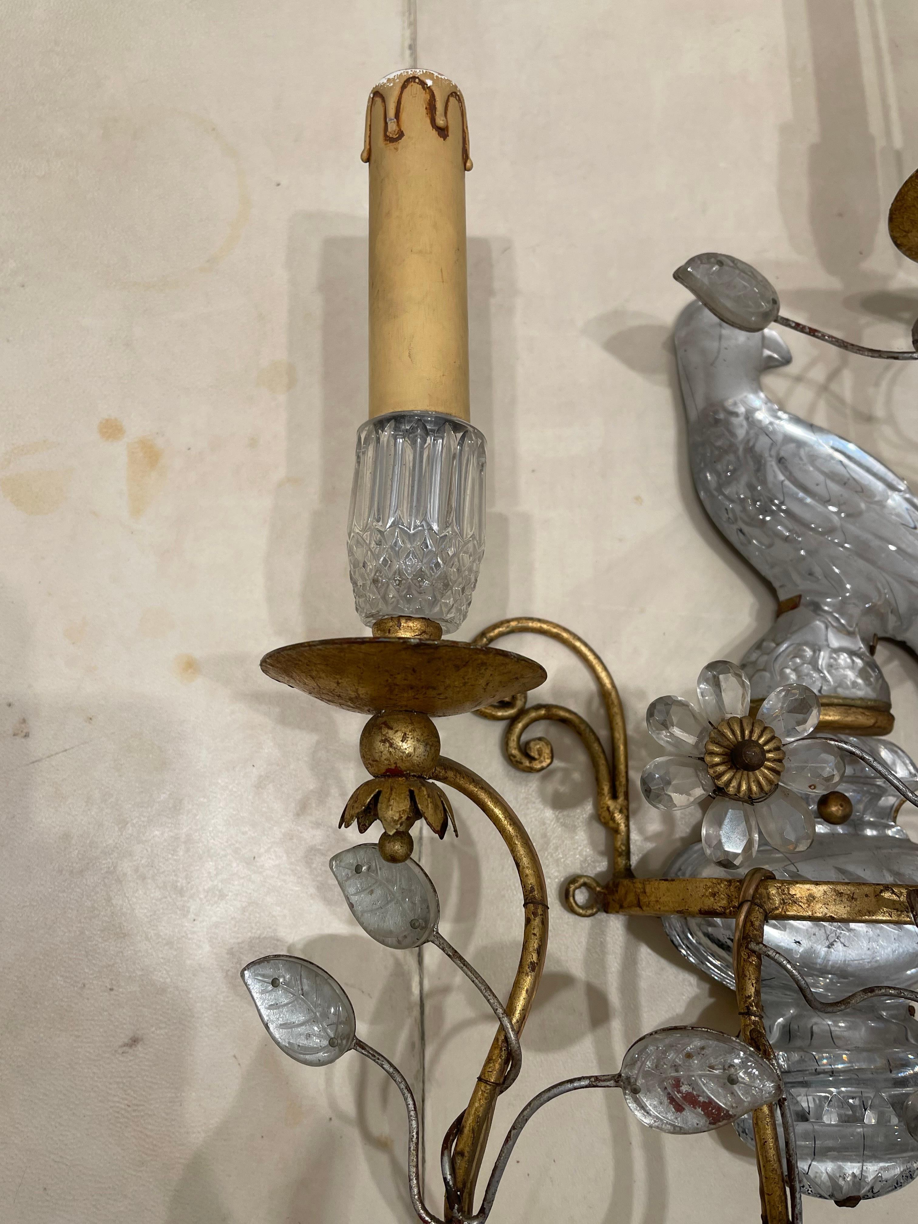 Stunning Pair of Ancient Sconces by Maison Baguès, Art Déco, France For Sale 1