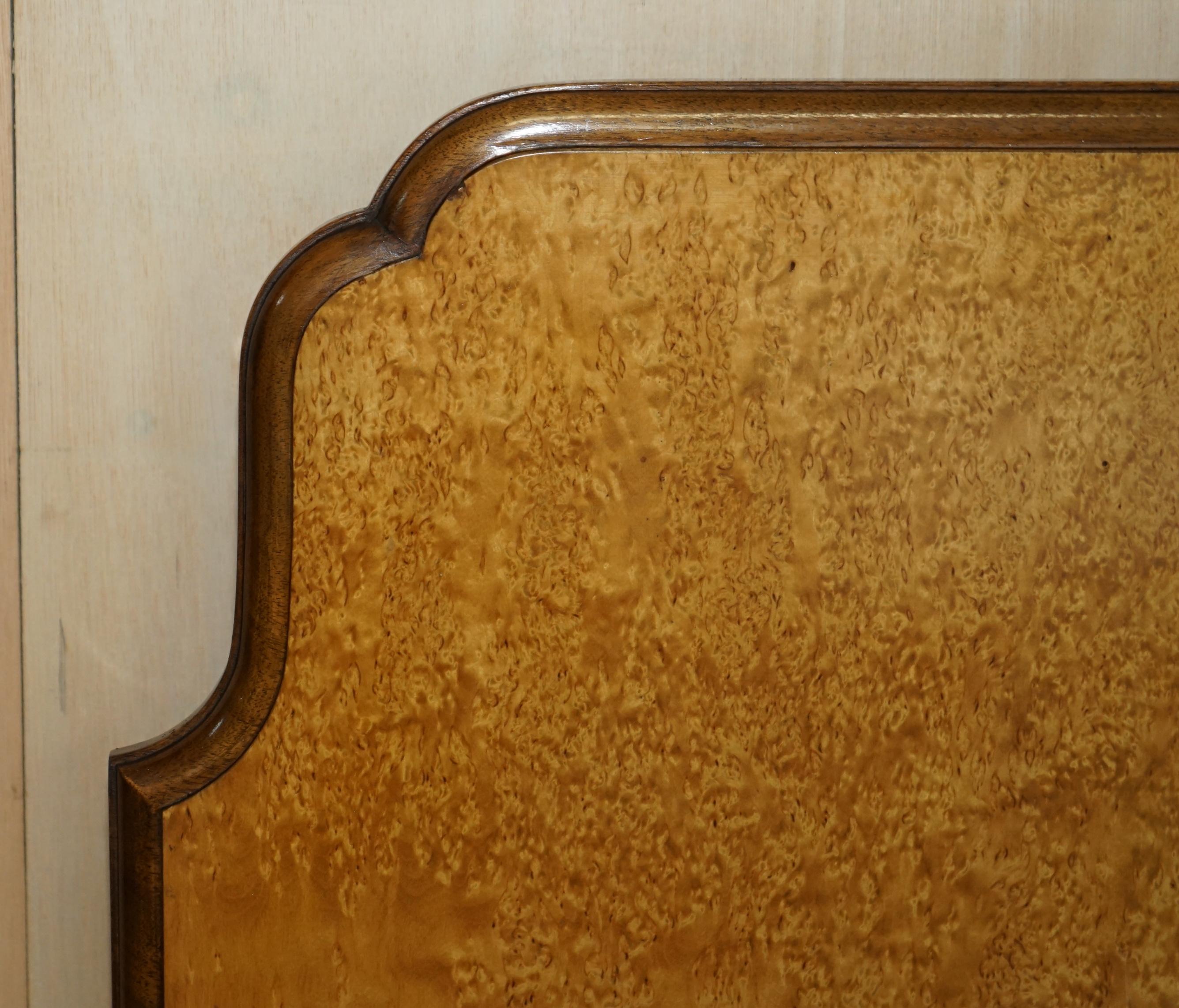 Stunning Pair of Antique Birds Eye Maple circa 1900 Single Bedswith Vono Frames 3