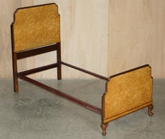 Stunning Pair of Antique Birds Eye Maple circa 1900 Single Bedswith Vono Frames