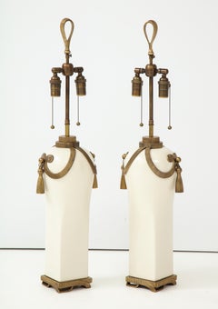 Stunning Pair of Art Deco Style Ceramic Lamps