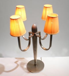 Stunning Pair of Art Deco Table Lamp in the Style of J.E Ruhlmann
