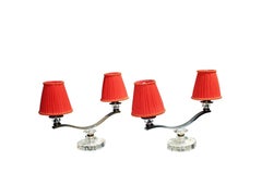 Atemberaubendes Paar Art-Déco-Tischlampen im Stil von Jules Leleu