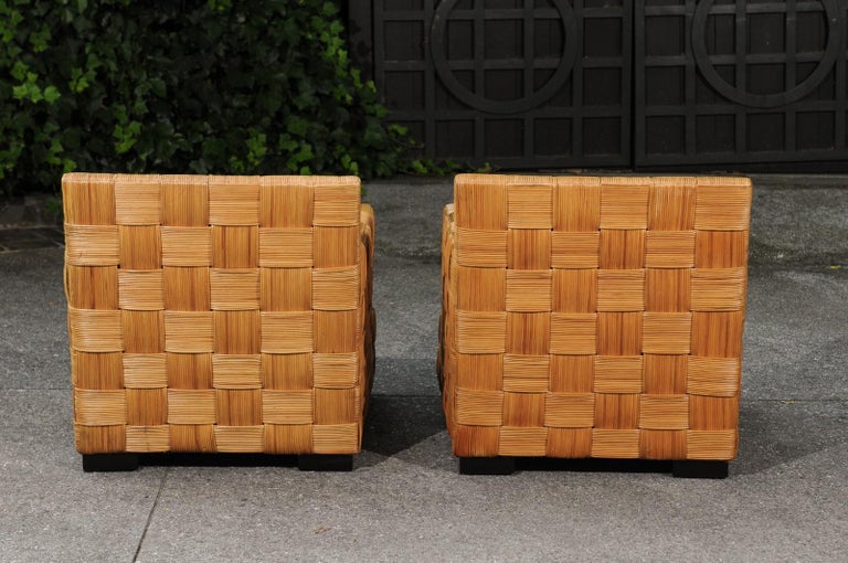 Stunning Pair of Block Island Club Chairs by John Hutton for Donghia - 2 Pair For Sale 7