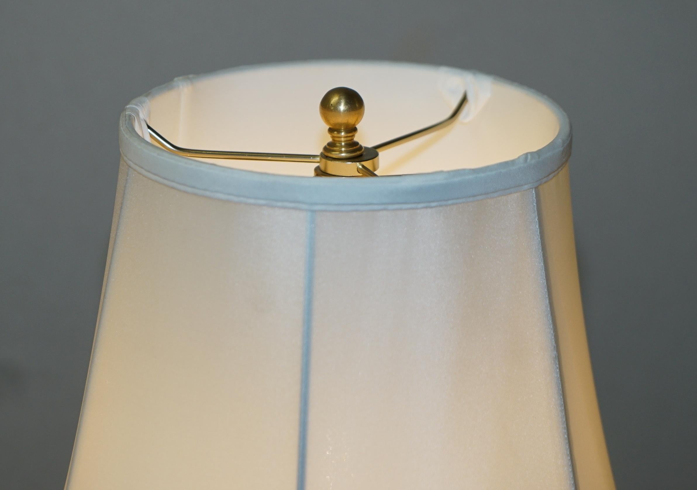 Stunning Pair of Brand New Tall Brass Ralph Lauren Gilt Turned Table Desk Lamps 11