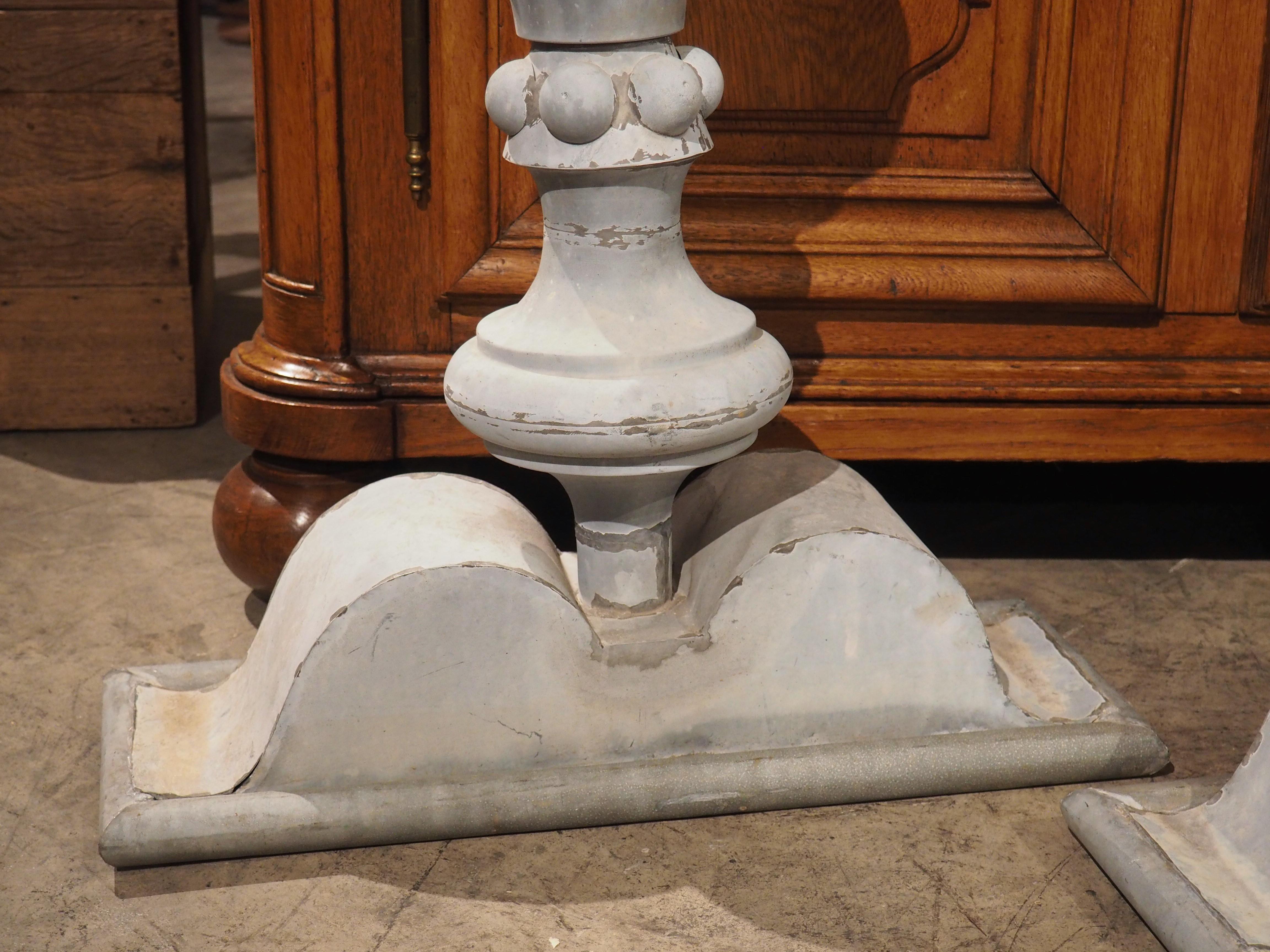 Late 19th Century Stunning Pair of circa 1890 French Zinc Roof Finials