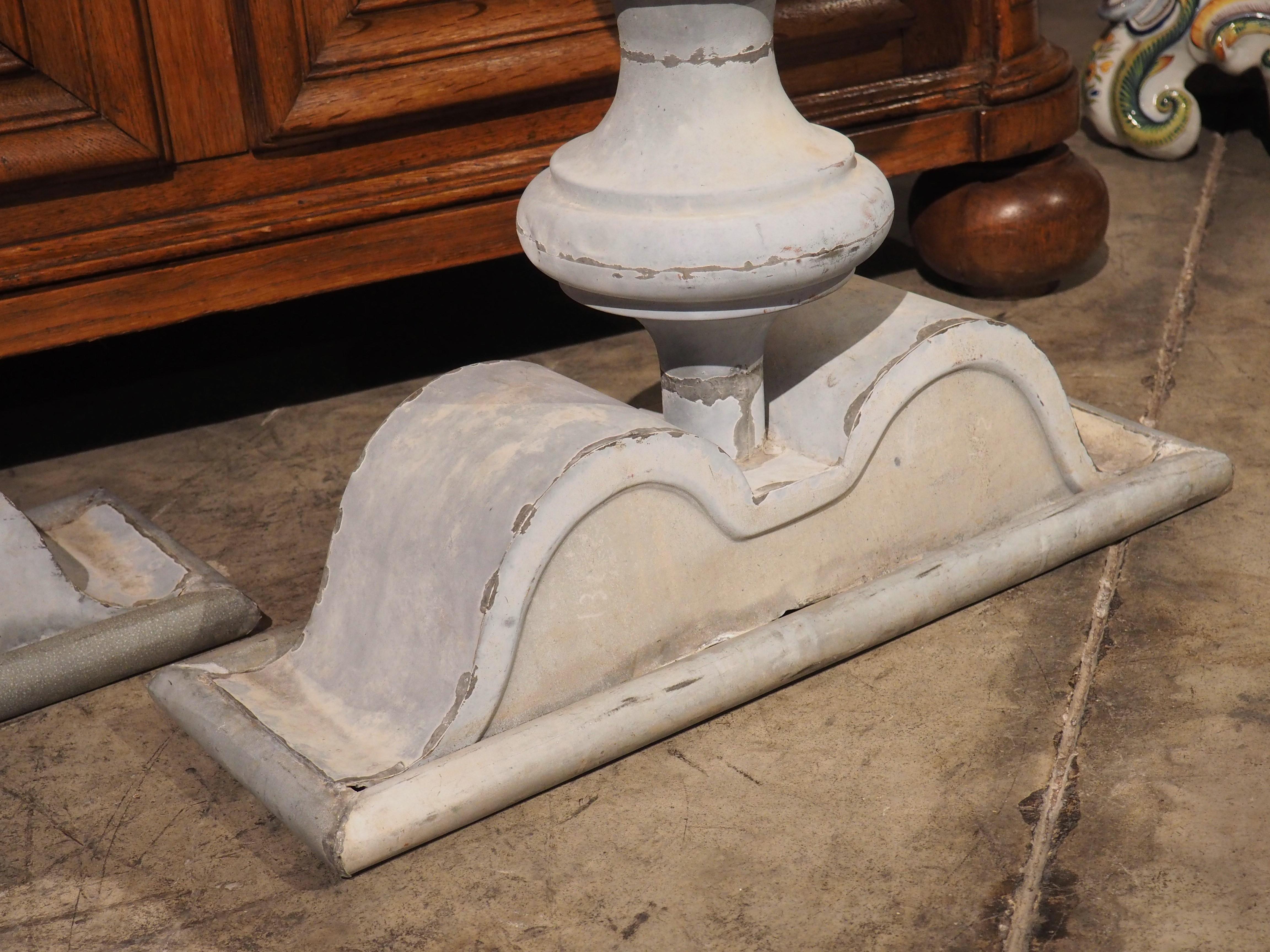 Stunning Pair of circa 1890 French Zinc Roof Finials 1
