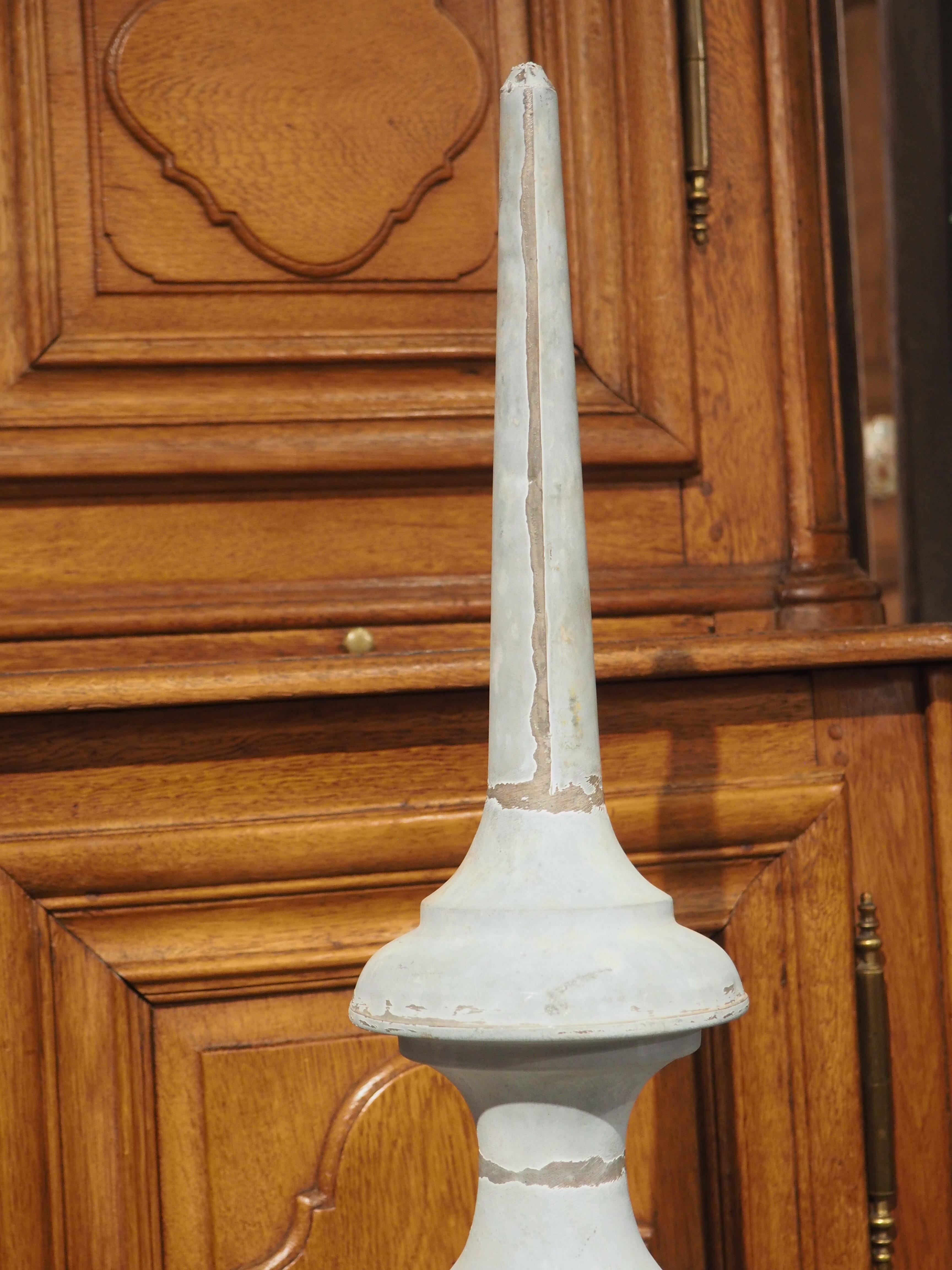 Stunning Pair of circa 1890 French Zinc Roof Finials 5