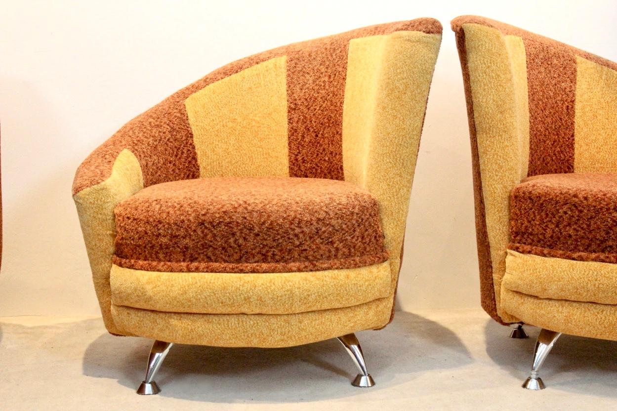 Mid-Century Modern Stunning Pair of Cocktail Chairs by František Jirák for Tatra Nábytok, 1970s