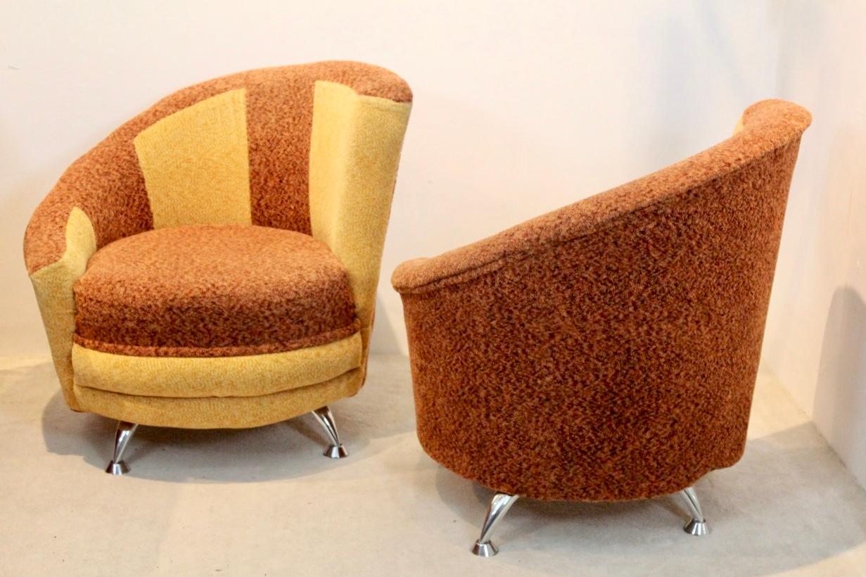 20th Century Stunning Pair of Cocktail Chairs by František Jirák for Tatra Nábytok, 1970s