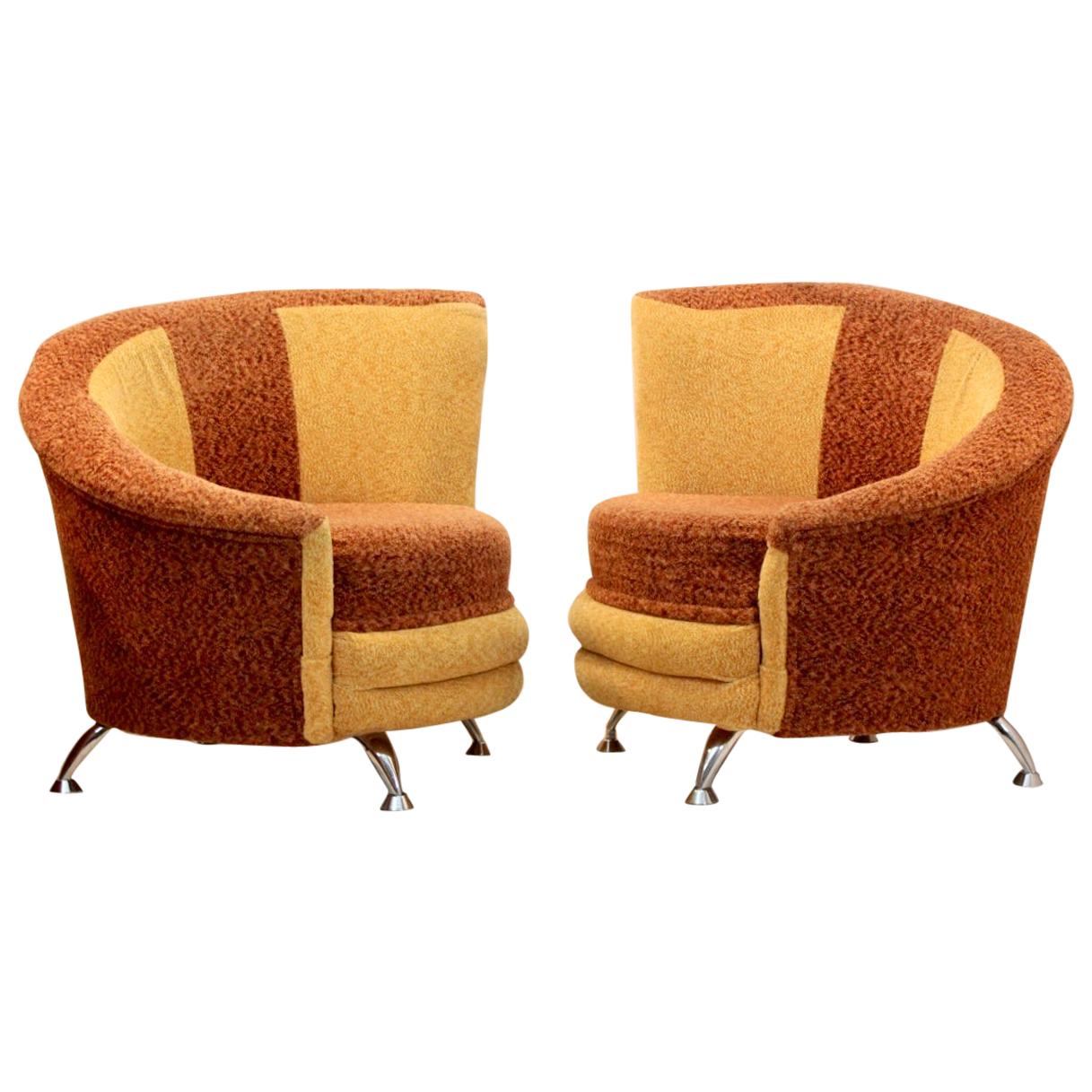 Stunning Pair of Cocktail Chairs by František Jirák for Tatra Nábytok, 1970s