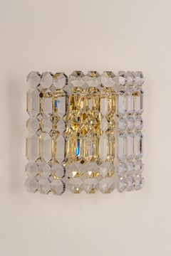 Stunning Pair of Crystal Sconces by Kinkeldey, Germany, 1970s