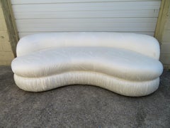 Stunning Pair of Curved Kidney Shaped Sofa Midcentury