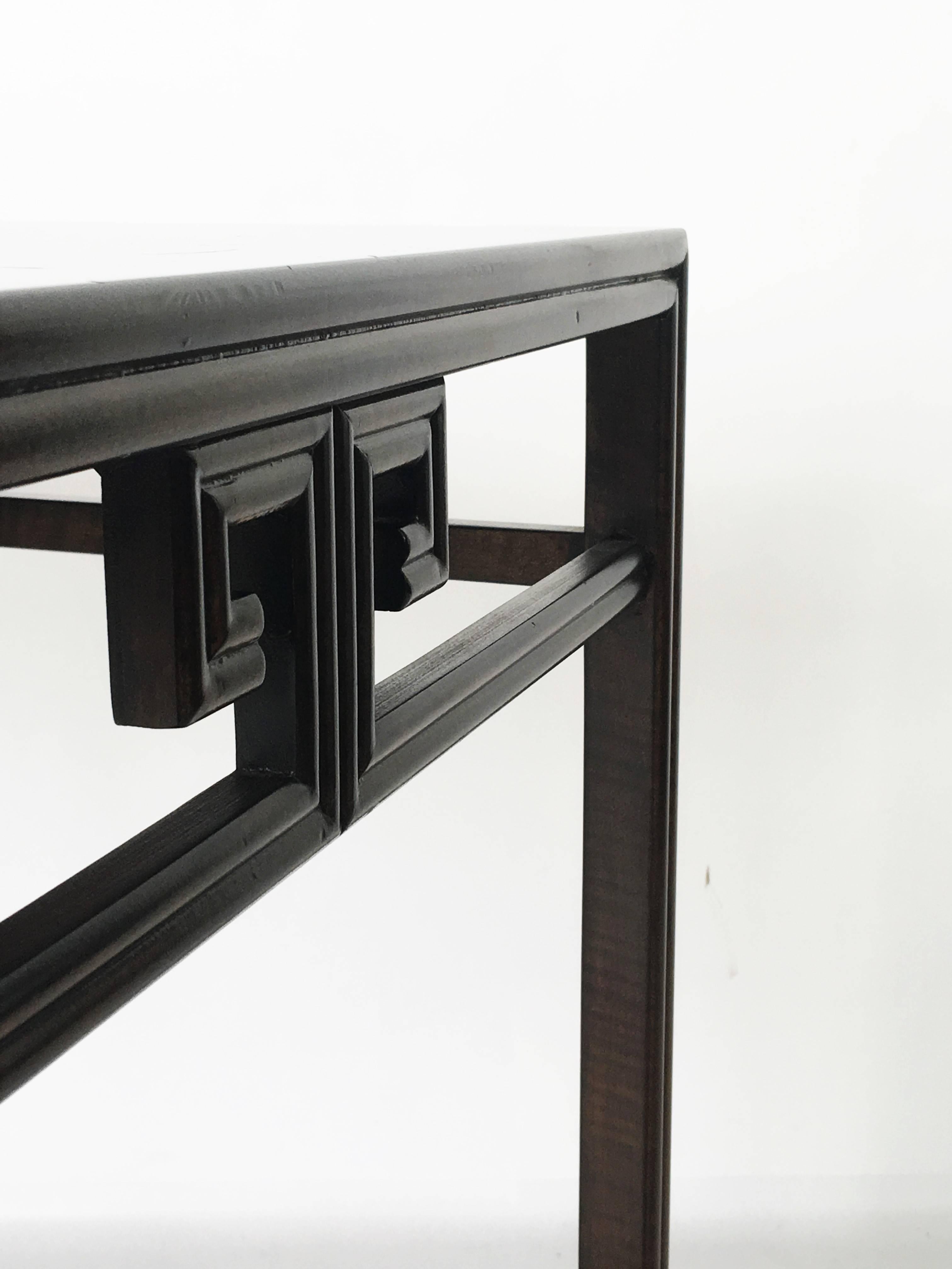 Stunning Pair of Ebonized Side Tables Michael Taylor for Baker In Good Condition For Sale In Dallas, TX