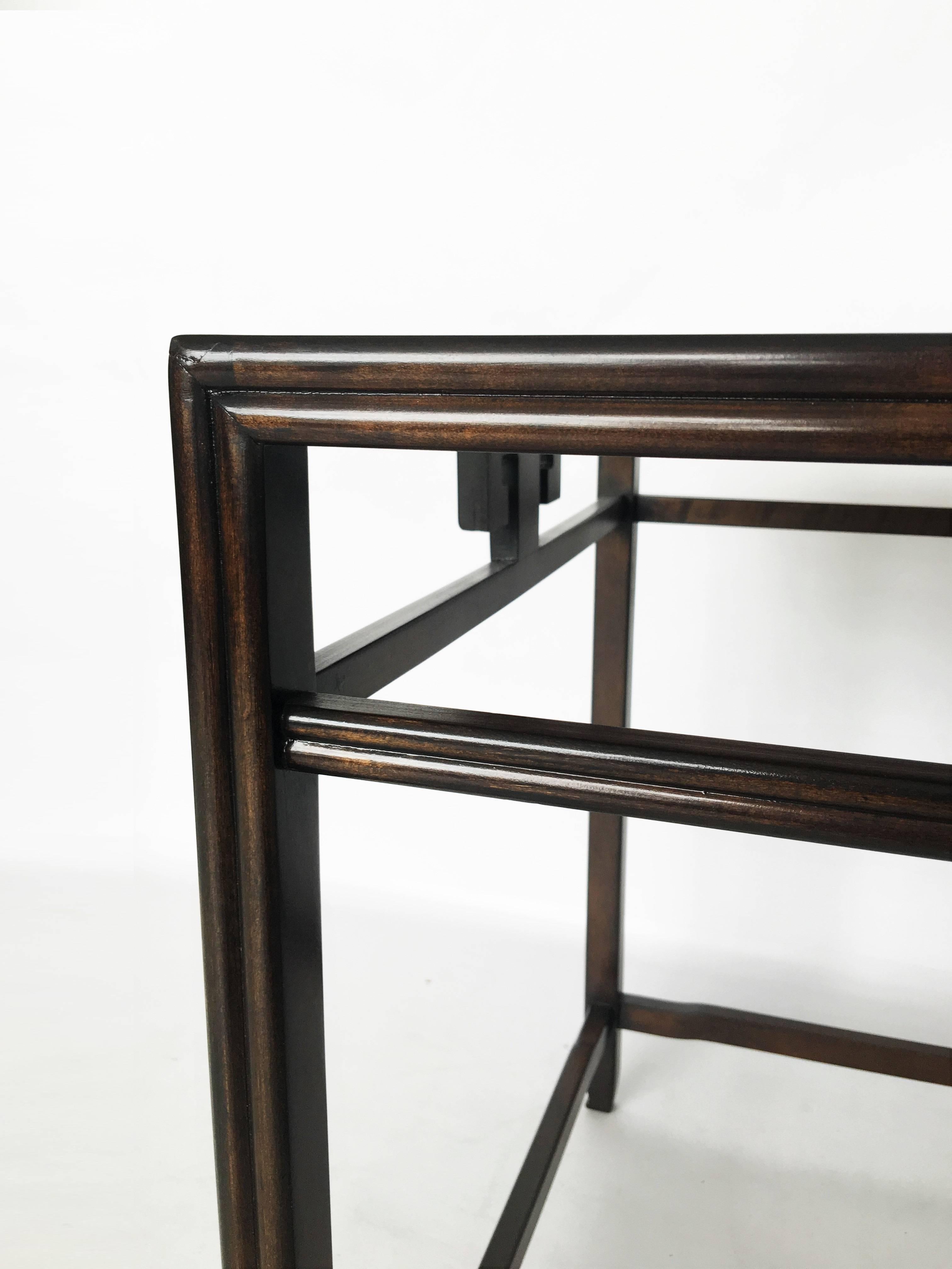 Stunning Pair of Ebonized Side Tables Michael Taylor for Baker For Sale 3
