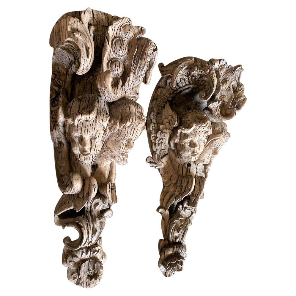 Stunning Pair of French 17th Century Wall Brackets For Sale