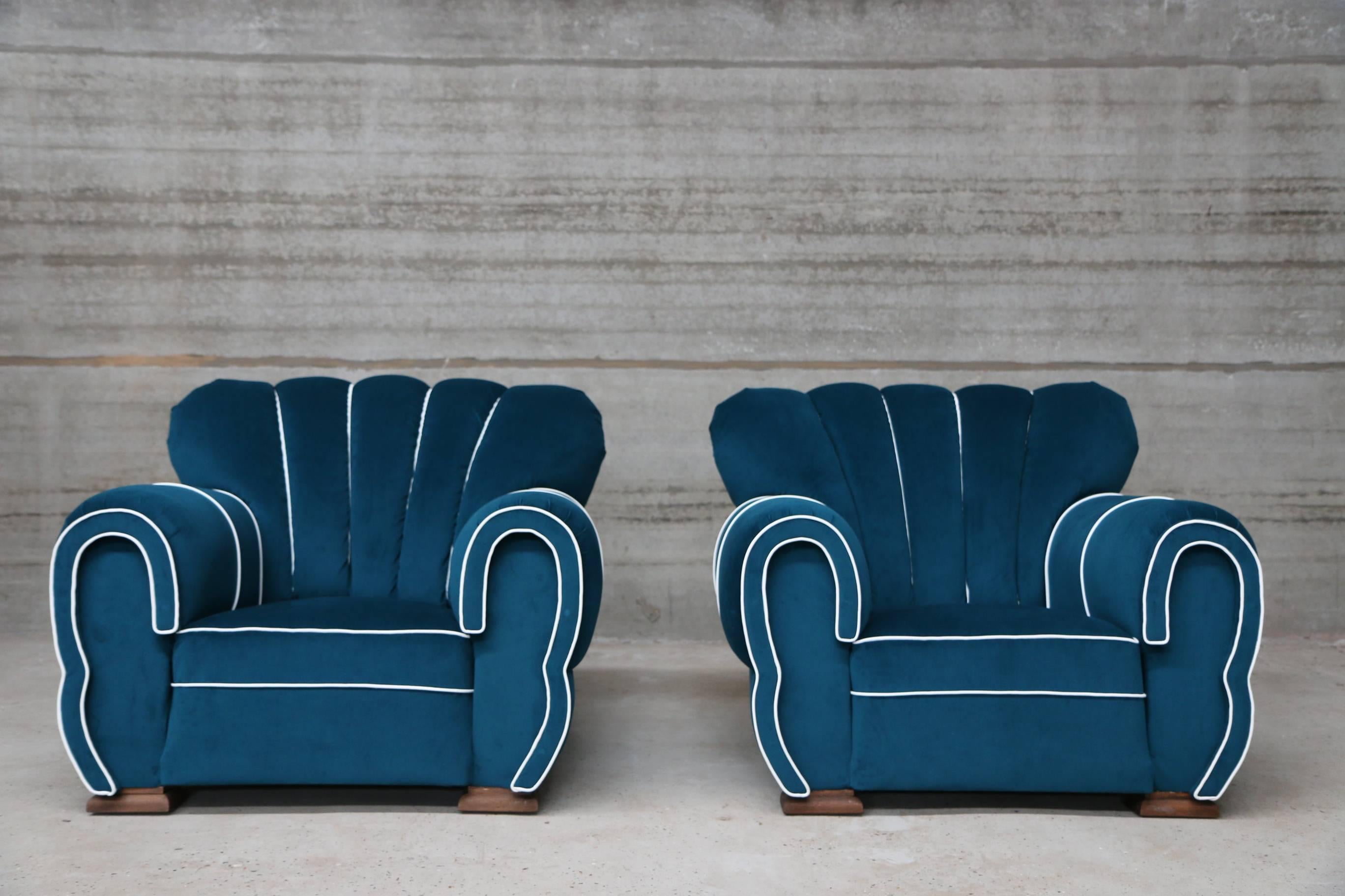 Stunning Pair of Fully Restored French Art Deco Oversized 