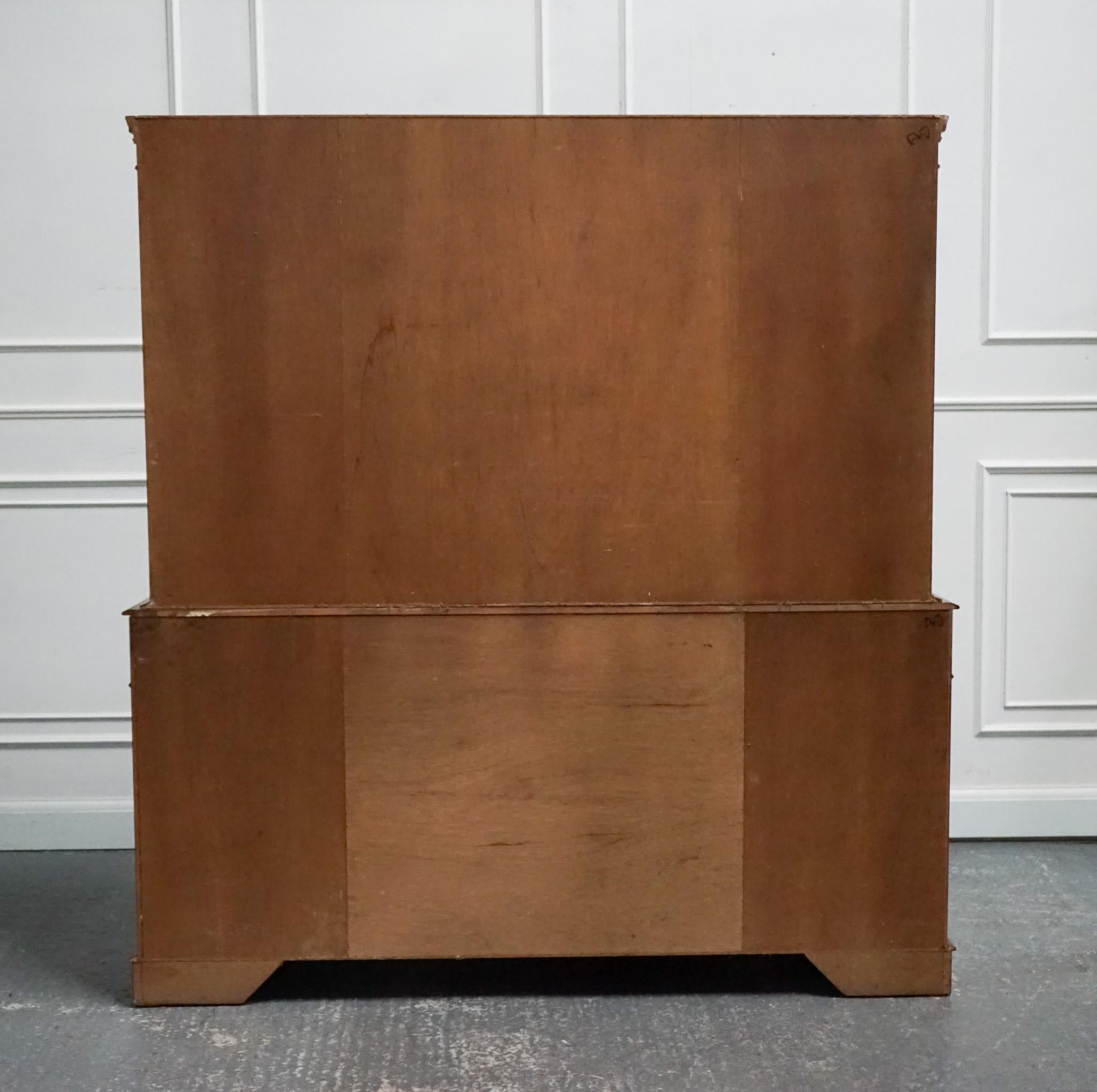impresionante pareja de librerias de estilo georgiano con cajonera y cajonera de almacenaje 13