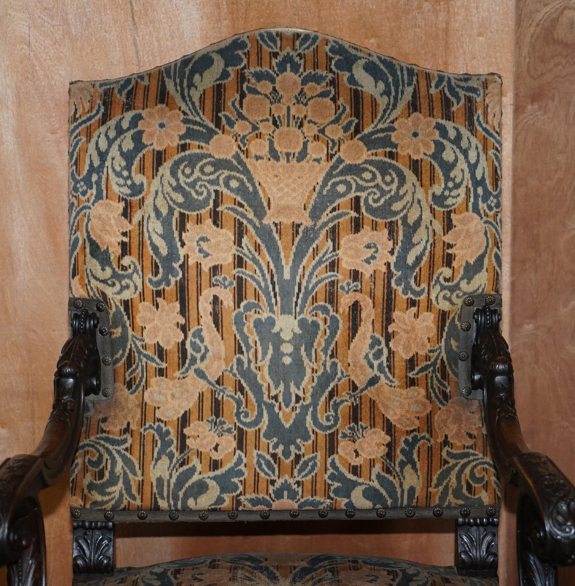 handcarved armchairs
