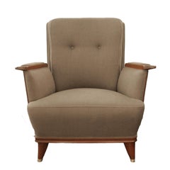 Splendida coppia di sedie da club italiane in mogano, 1955