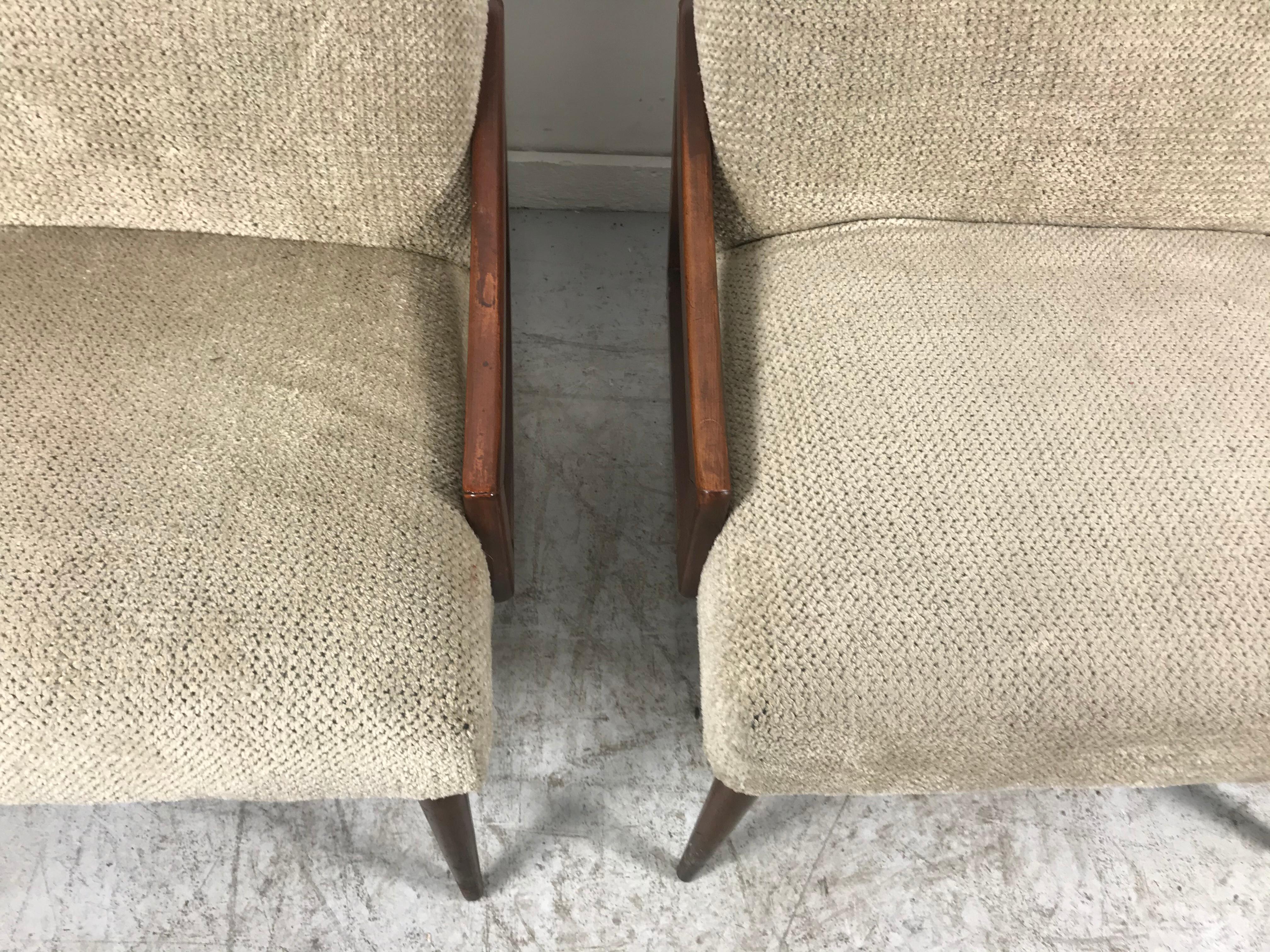 Lacquered Stunning Pair of Italian Modernist Lounge Chairs after Gio Ponti