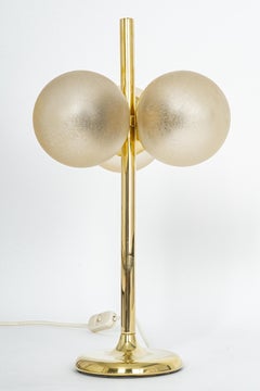Stunning Pair of Large Brass Table Lamps by Kaiser, Germany, 1970s