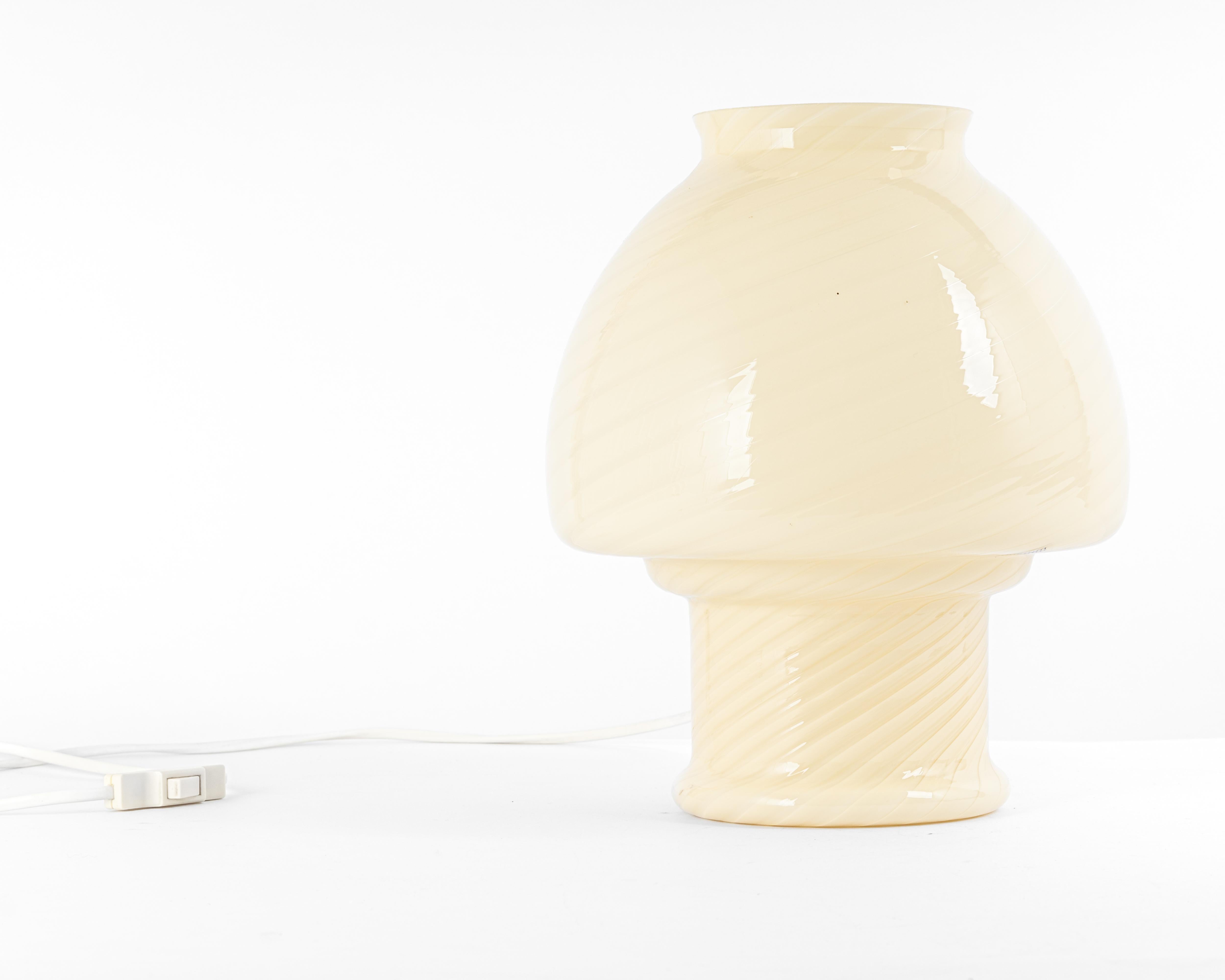 Mid-Century Modern Stunning Pair of Large Glass Table Lamps by Vetri Murano, Italy, 1970s