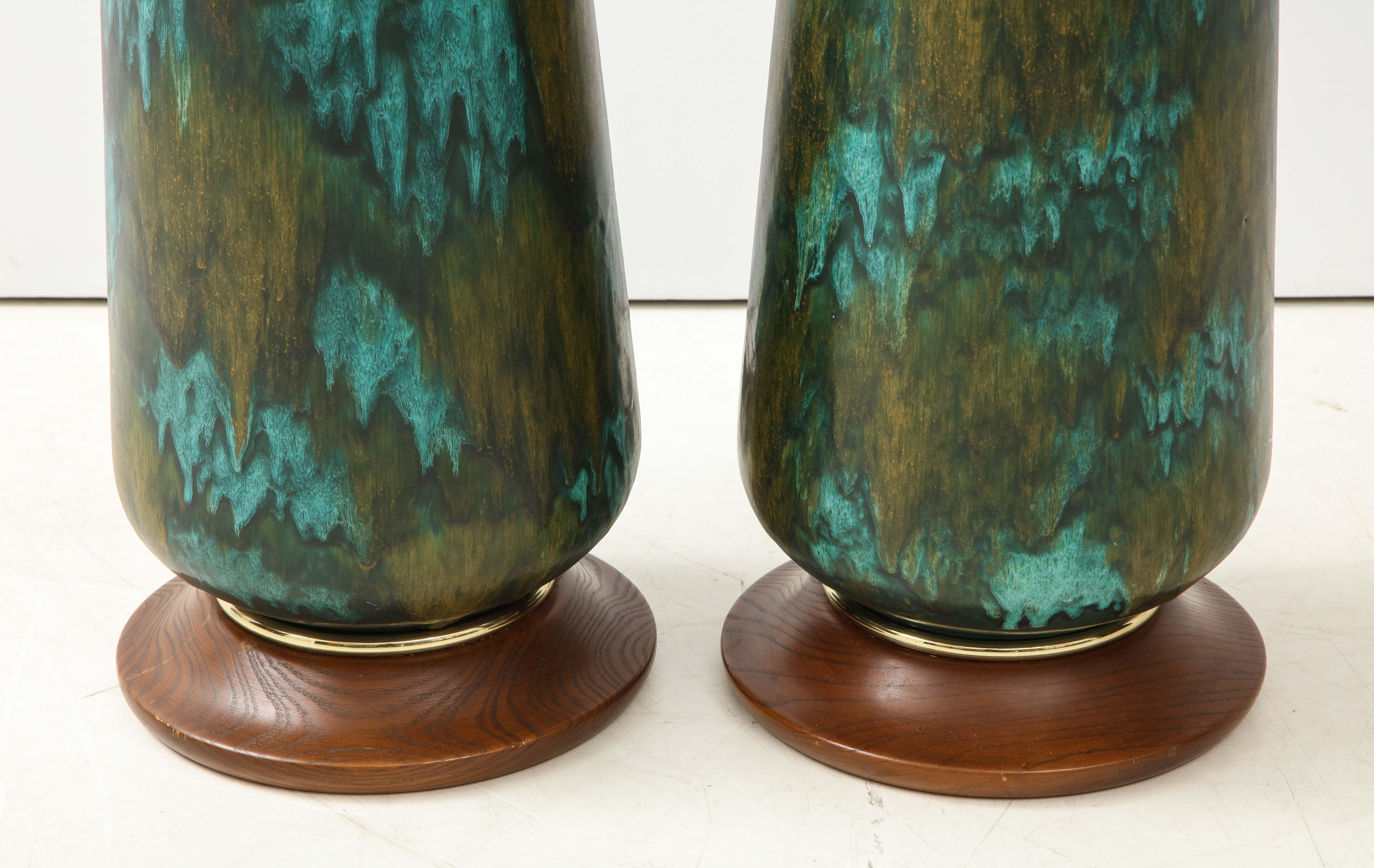 Stunning Pair of Large Italian Ceramic Lamps 2