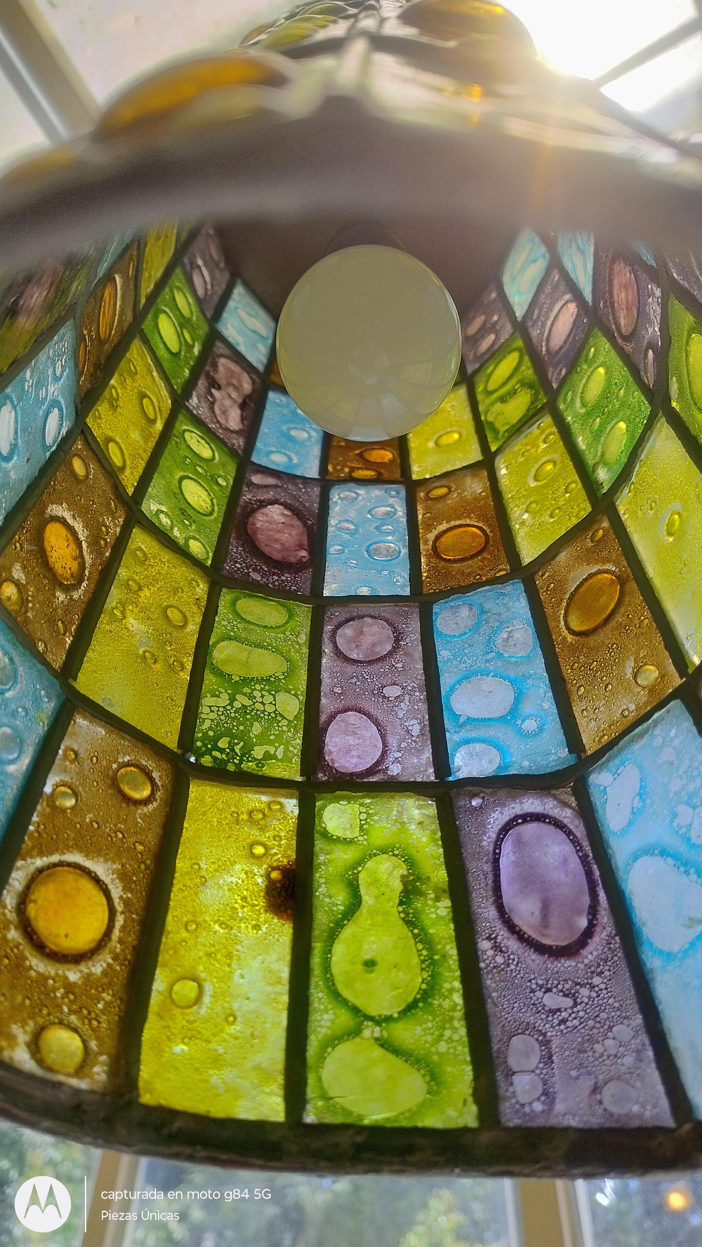 Fait main Superbe paire de longues lampes cylindriques en verre soufflé artisanal de Feders Mexico en vente