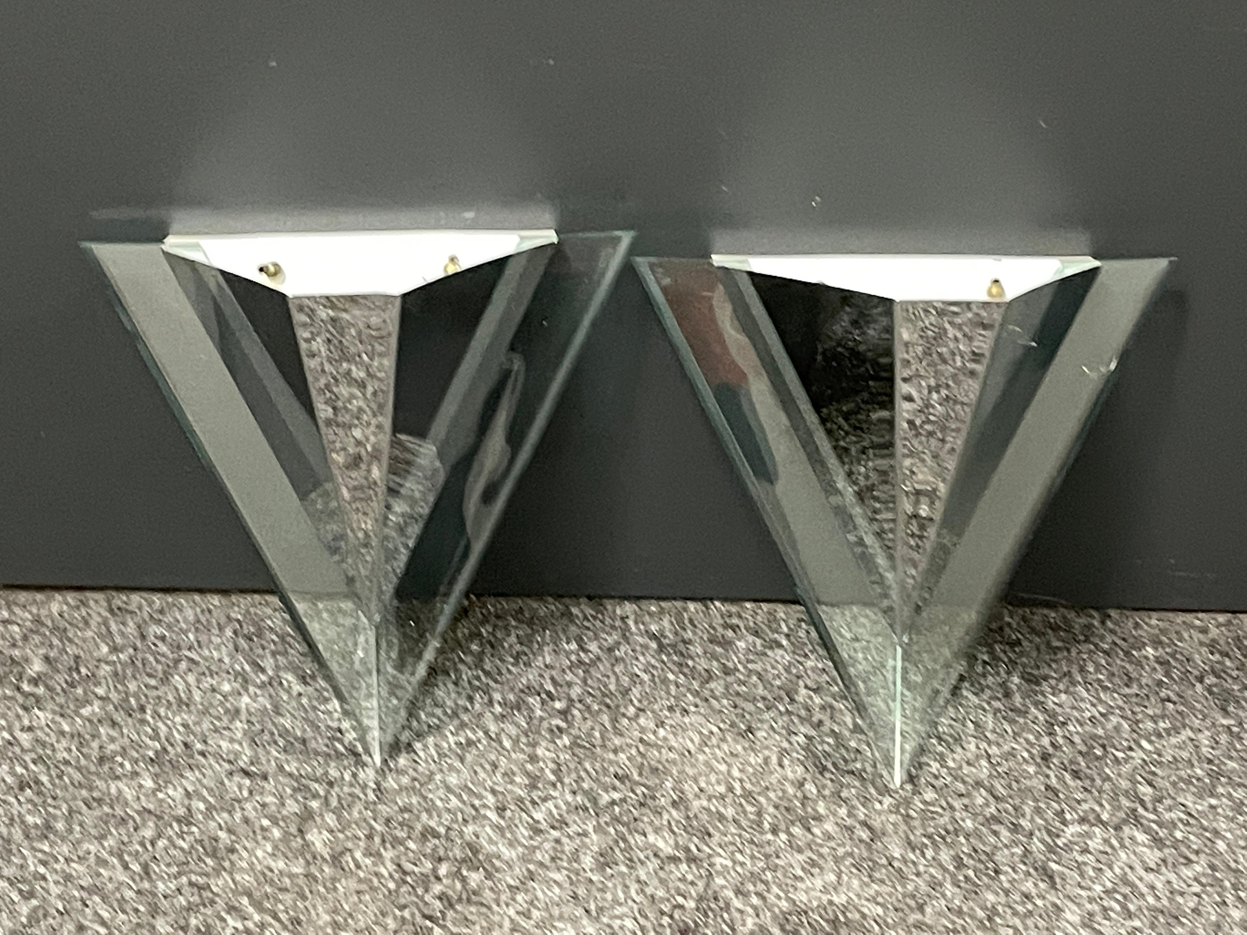 Stunning Pair of Lucite and Chrome Modern Sconces, Germany, 1980s For Sale 2