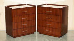 STUNNING PAiR OF MACASSAR RALPH LAUREN METROPOLIS CHEST OF DRAWERS