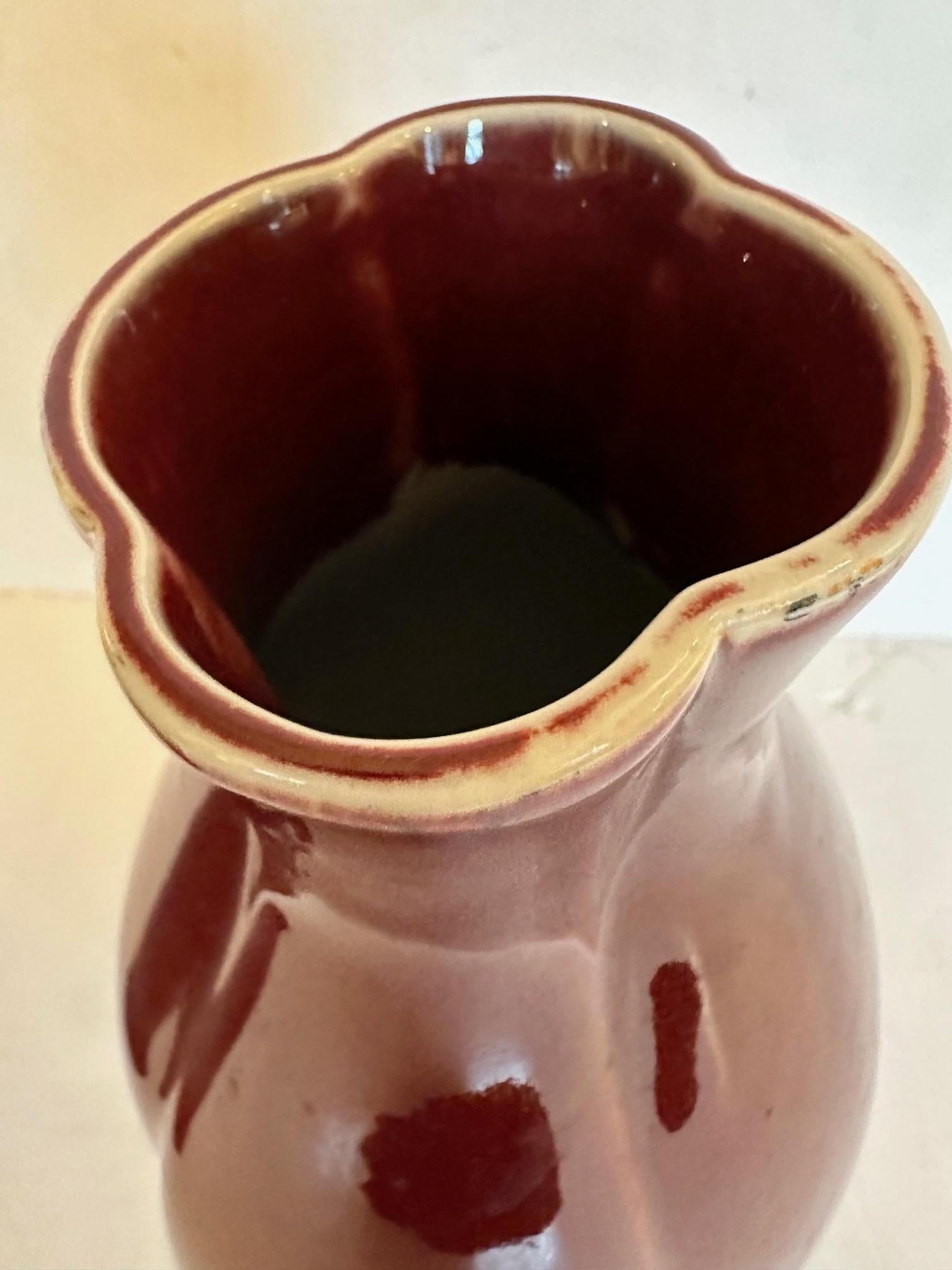 Fin du 20e siècle Superbe paire de vases Maitland Smith en céramique émaillée sang de bœuf en vente