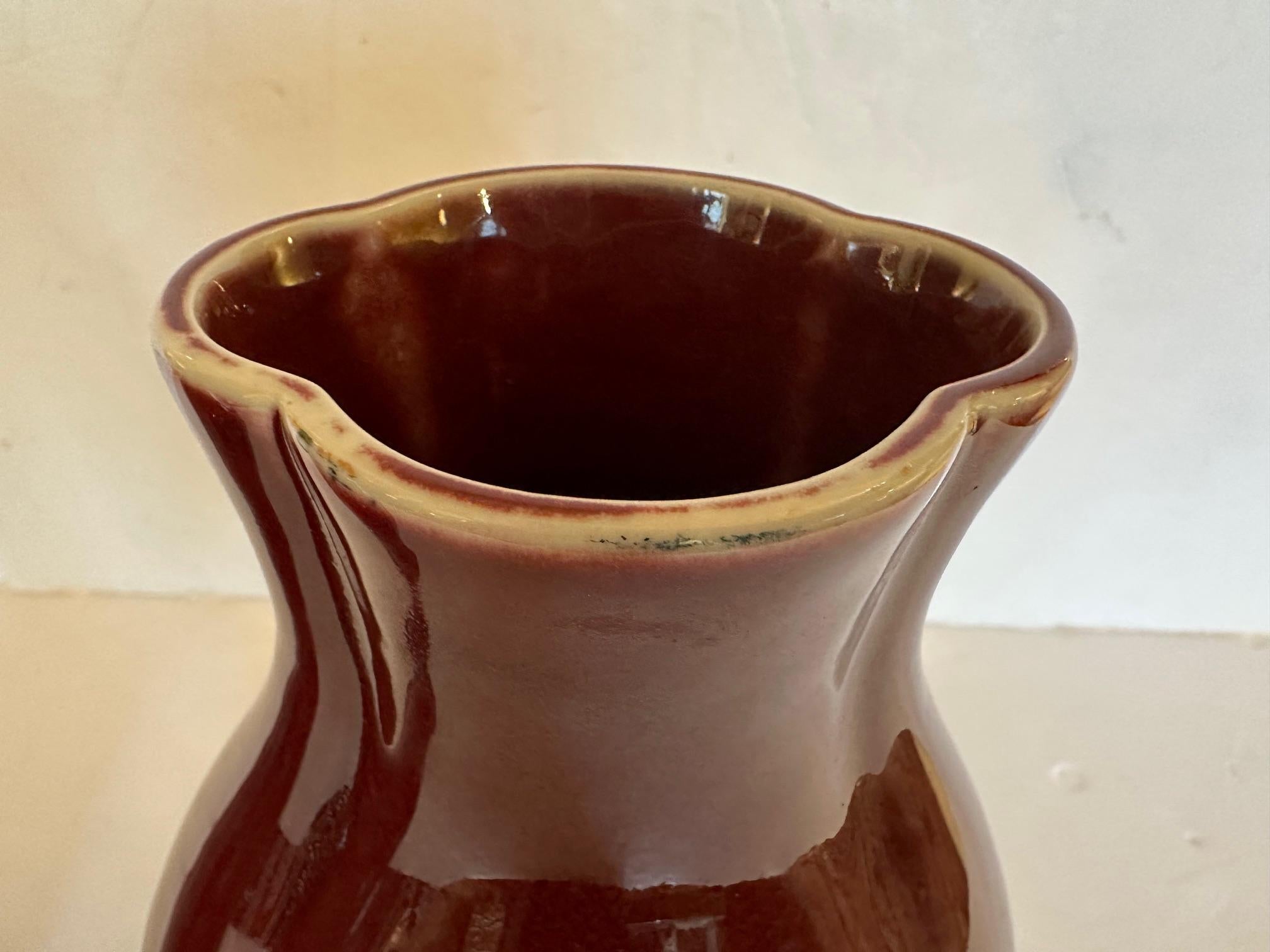 Céramique Superbe paire de vases Maitland Smith en céramique émaillée sang de bœuf en vente
