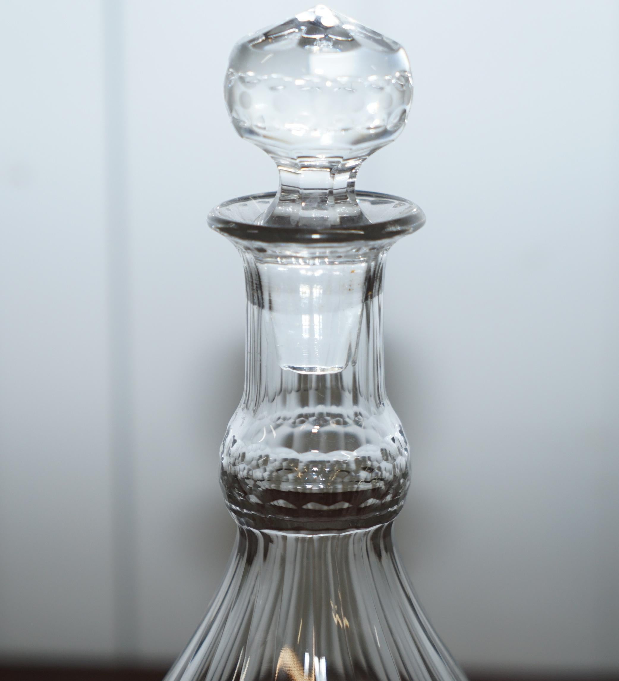 Stunning Pair of Original Thomas Goode 1827 Cut Glass Crystal Decanters 6