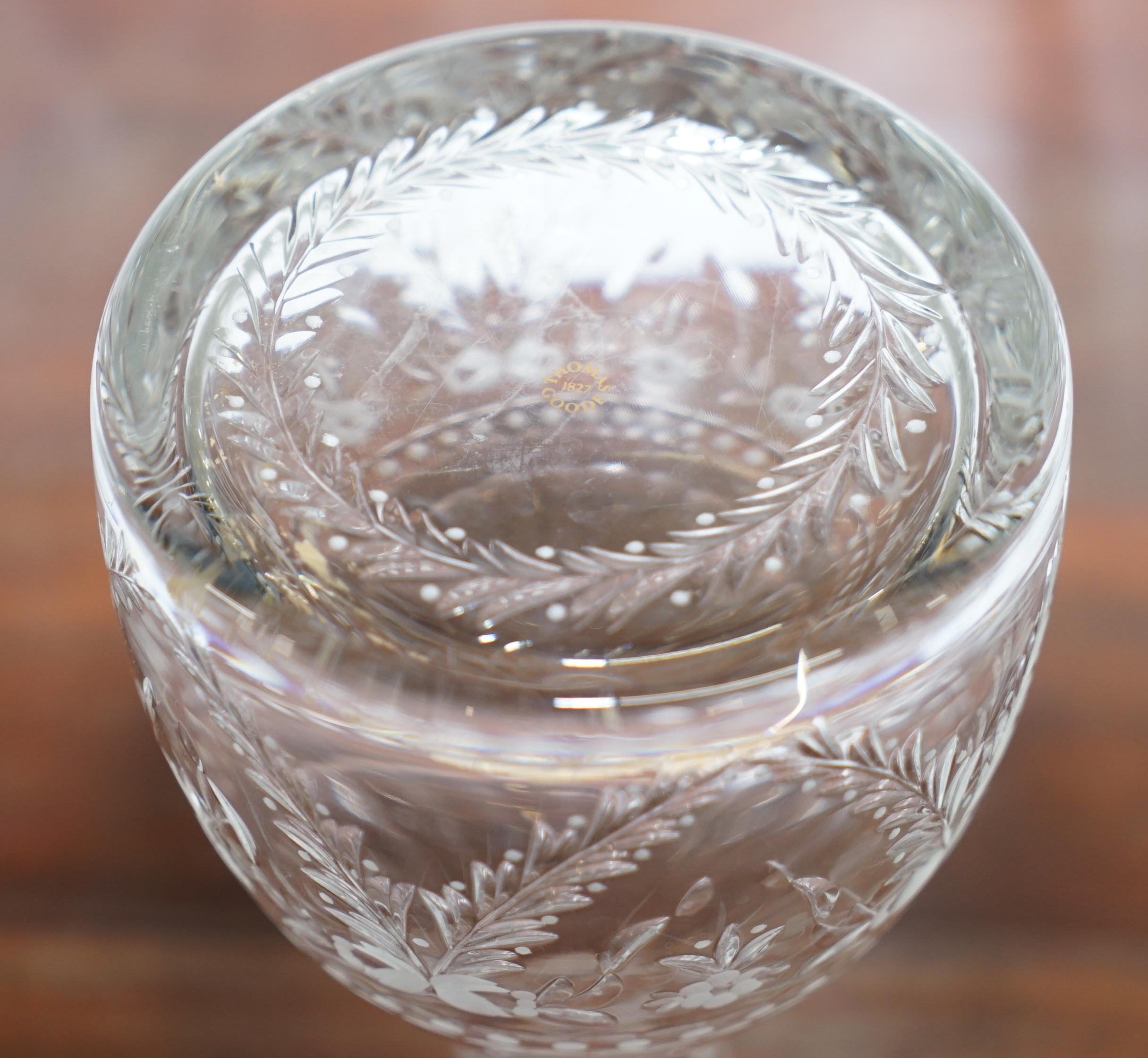 Stunning Pair of Original Thomas Goode 1827 Cut Glass Crystal Decanters 10
