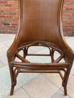Stunning Pair of Palecek Rattan Side Chairs