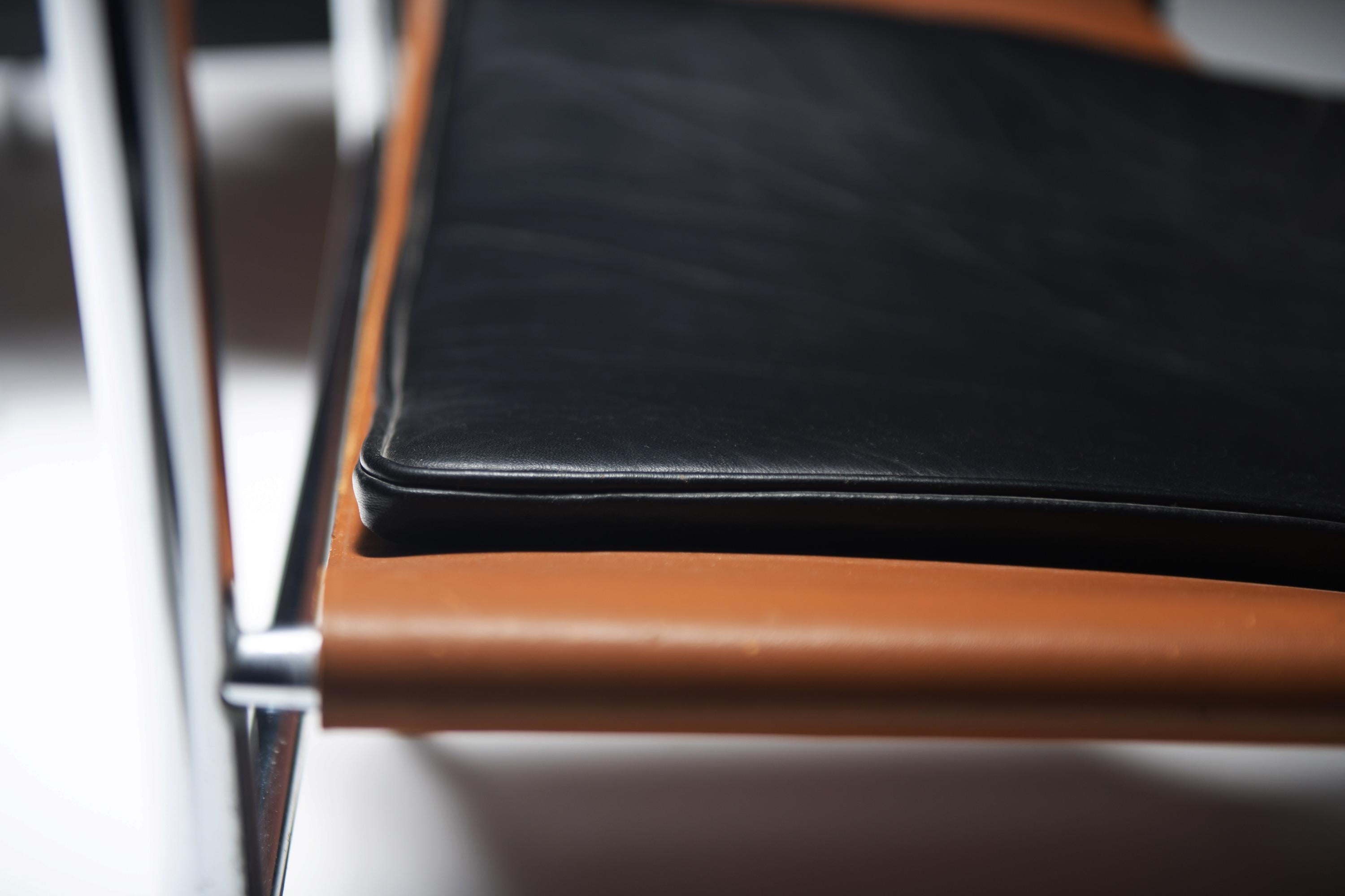 Atemberaubendes Paar Pollock-Sessel aus Leder von Charles Pollock für KNOLL Int. im Angebot 3